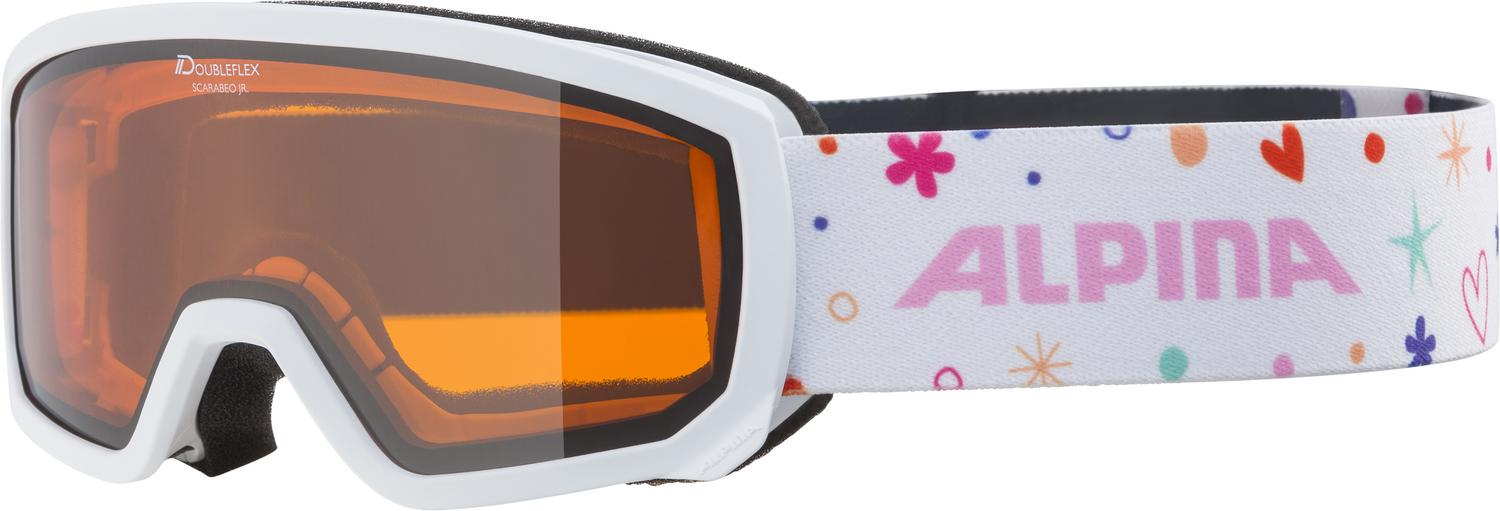 ALPINA Kinder SCARABEO JR. DH Skibrillen ALPINA white-rose matt -