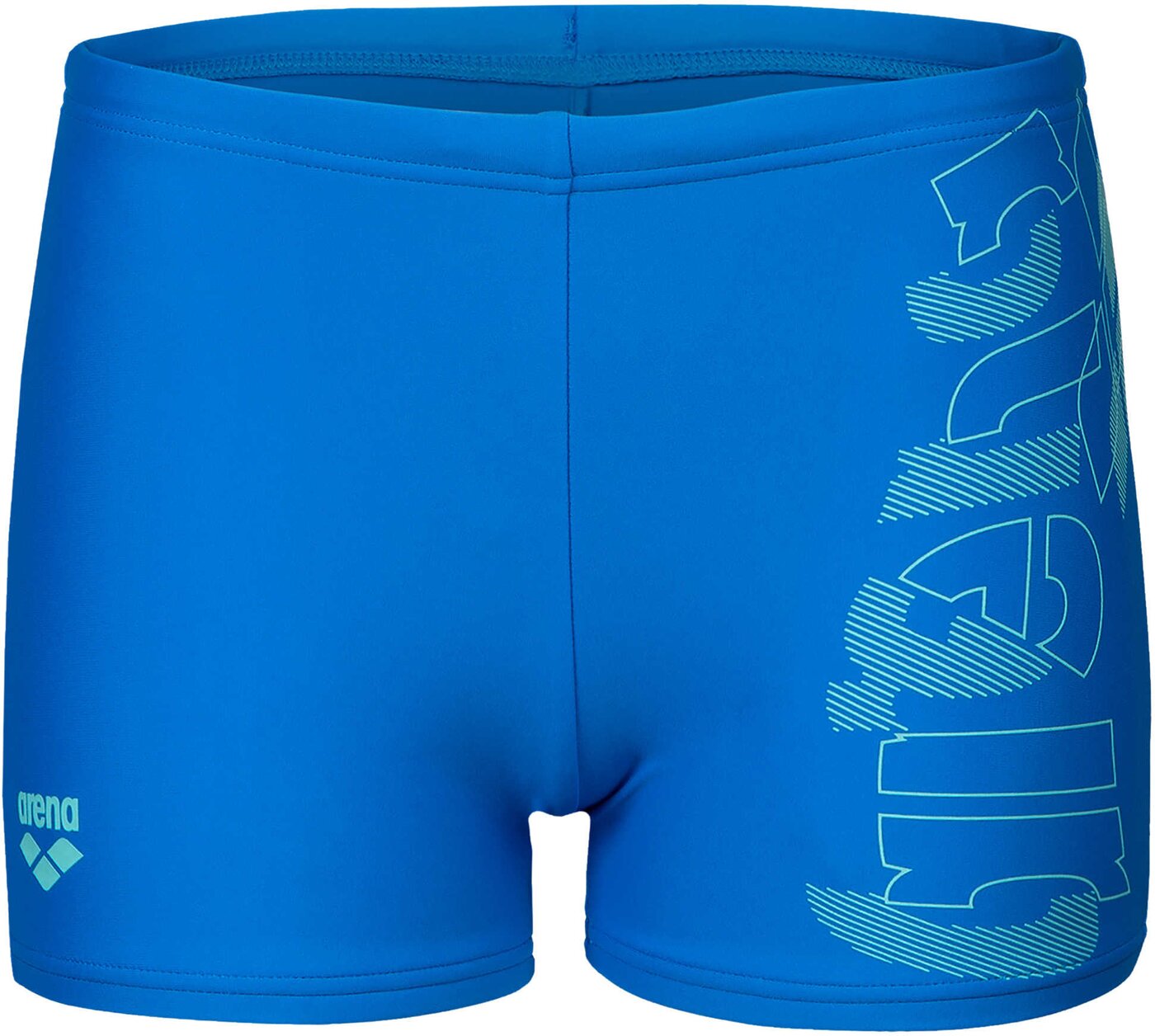 ARENA BOY'S ARENA TALES SWIM SHORT Badehose ARENA BLUE COSMO-GREEN QUARTZ 116