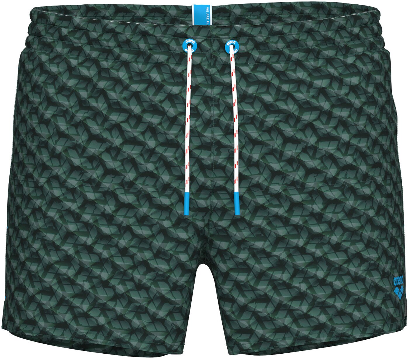 ARENA MEN'S ARENA WATER PRINTS BEACH X-SHORT AO Badehose ARENA ARMY-WHITE S