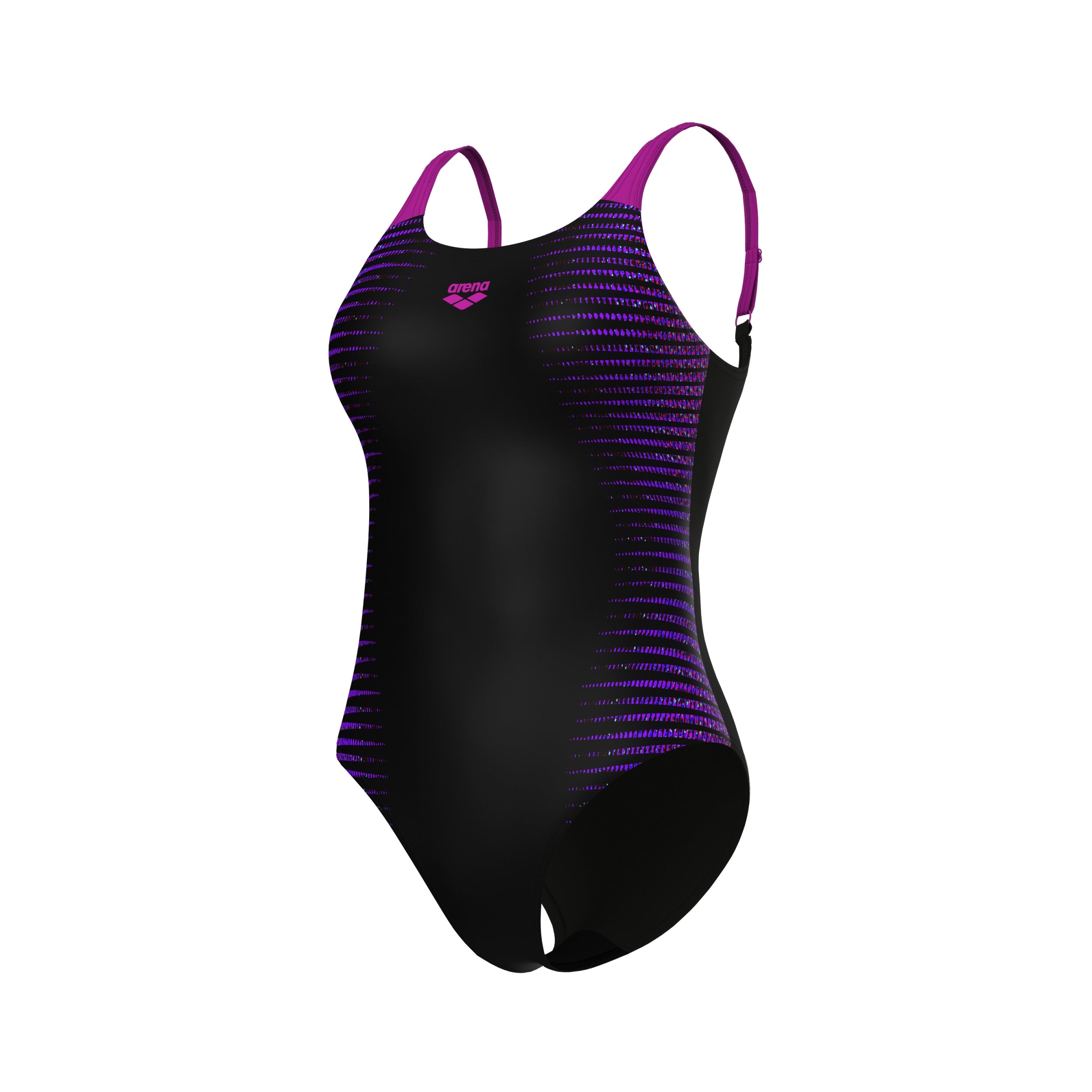 ARENA W ARENA SIDE PLACEMENT SWIMSUIT U BACK B Badeanzug ARENA Black Multi-Black 36