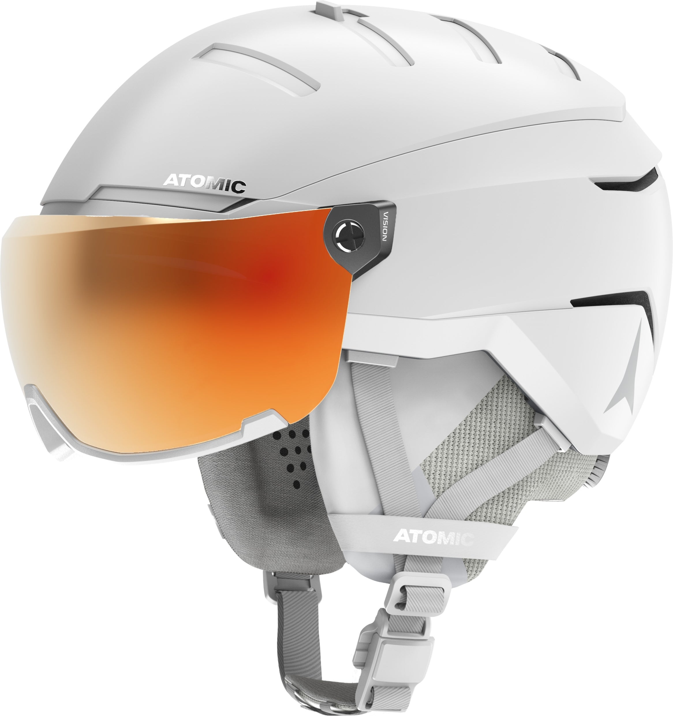 ATOMIC SAVOR GT AMID VISOR HD White infinity teel Skihelme ATOMIC infinity teel 55