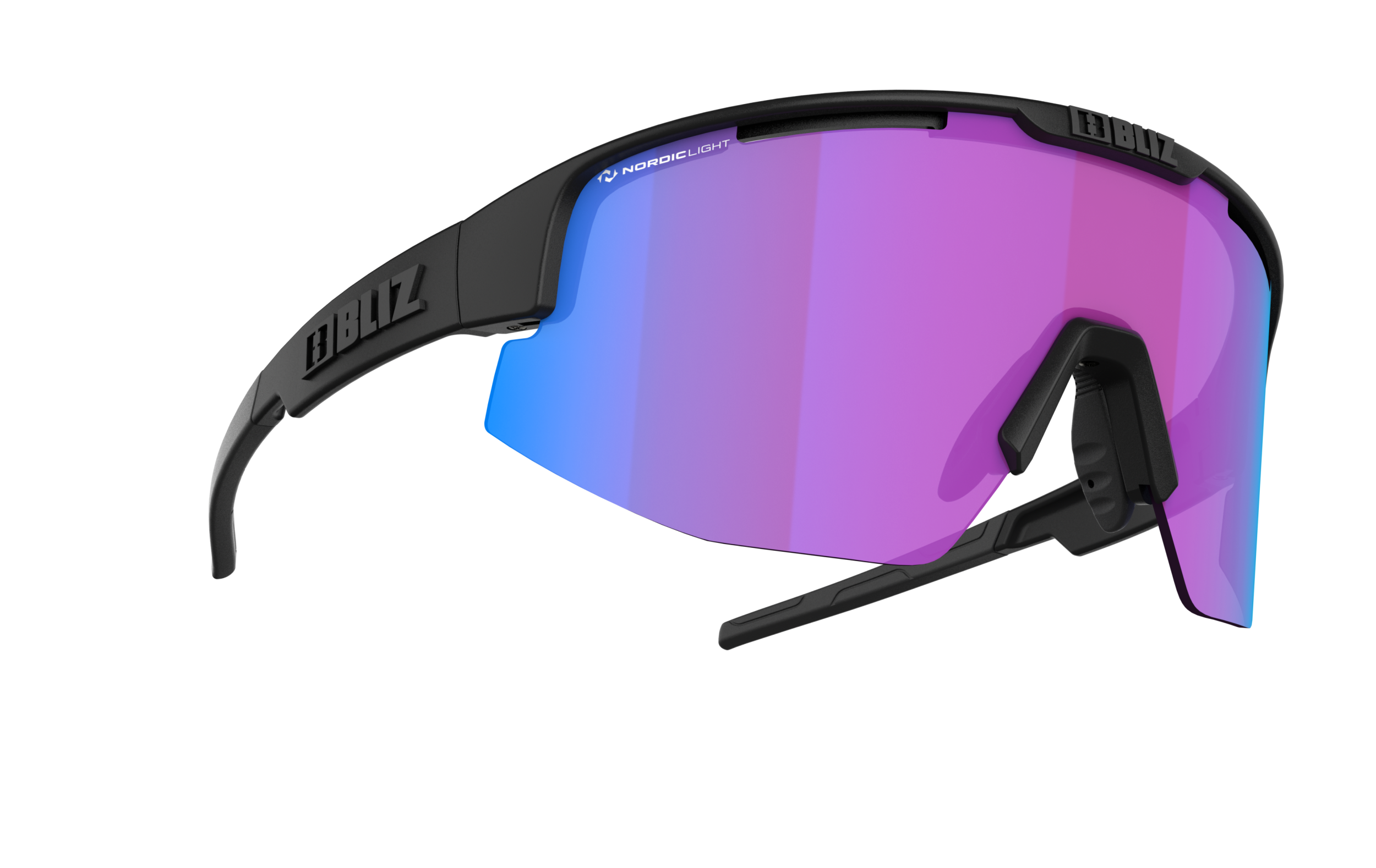 BLIZ Matrix Small Fahrradbrillen BLIZ Matt Black/Nano Optics Nordic Light Begonia - -