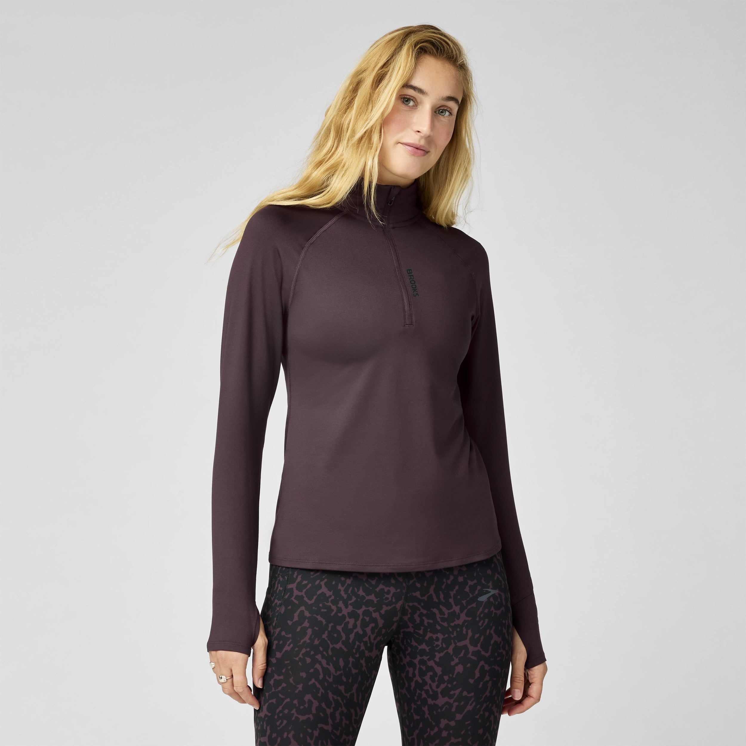 BROOKS Dash 1/2 Zip 3.0 Laufshirts BROOKS Cocoa S