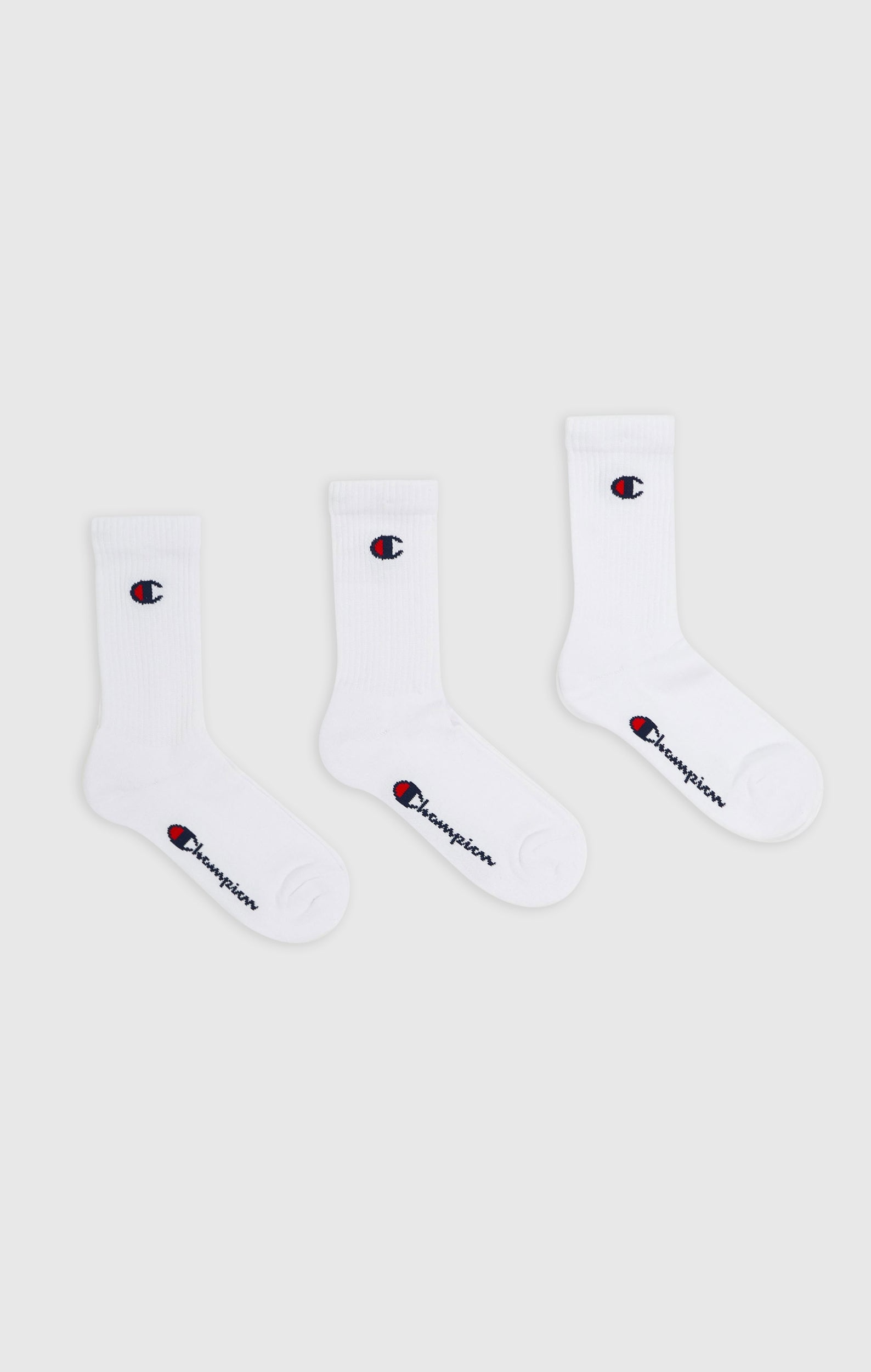 CHAMPION 3pk Crew Socks Socken CHAMPION WW001 WHT/WHT/WHT-NS 35-38