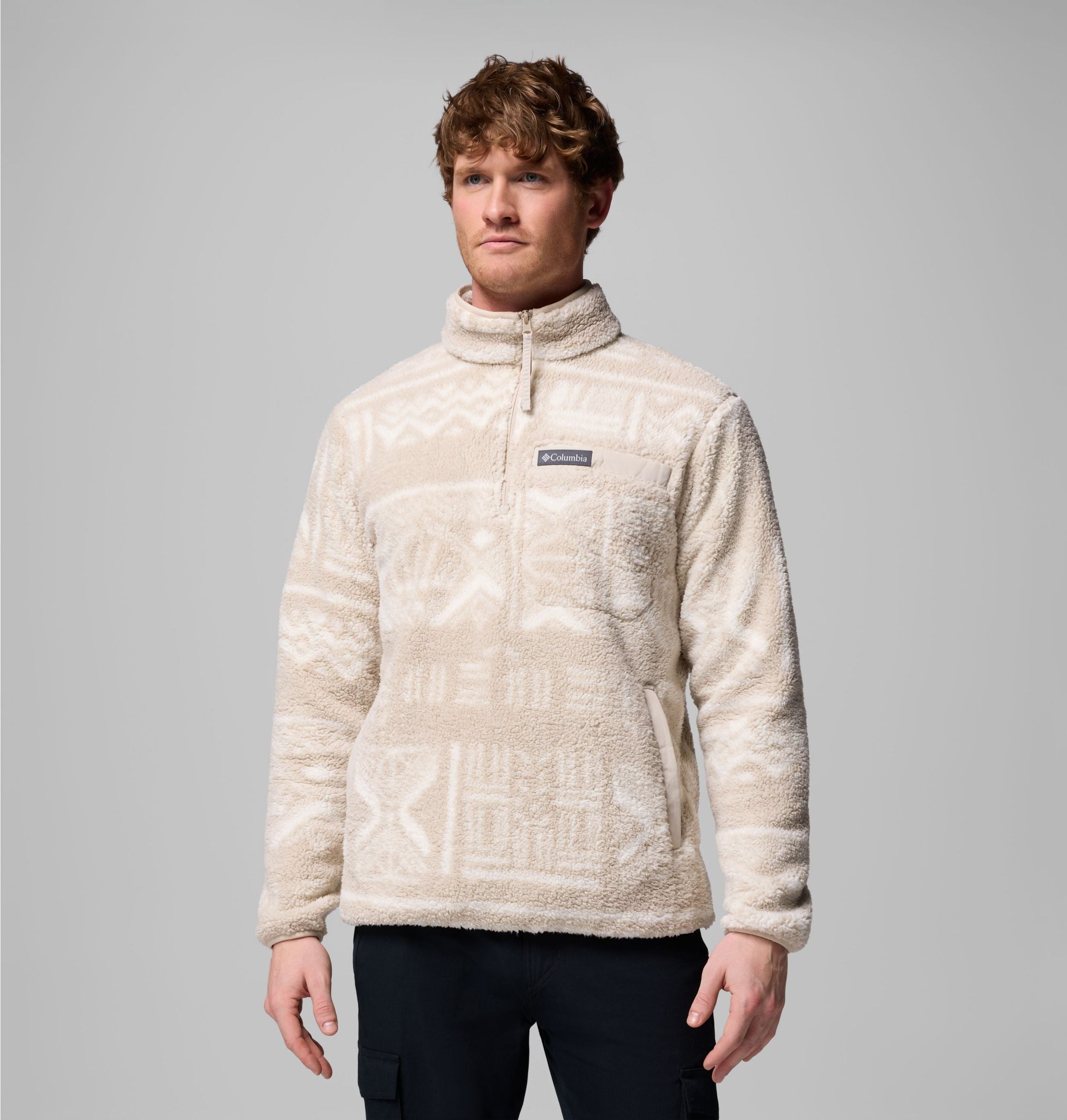 COLUMBIA Rugged Ridge High Pile Half Zip Fleecejacken & Pullover COLUMBIA Dark Stone, Haute Pink S