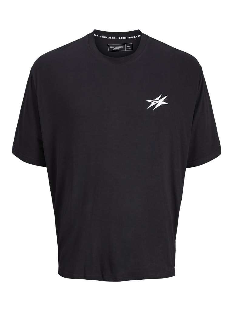 JACK & JONES JCOCNZ BERLIN T-SHIRT Freizeitshirts /-hemden JACK & JONES Black/SET-IN SLEEVES S