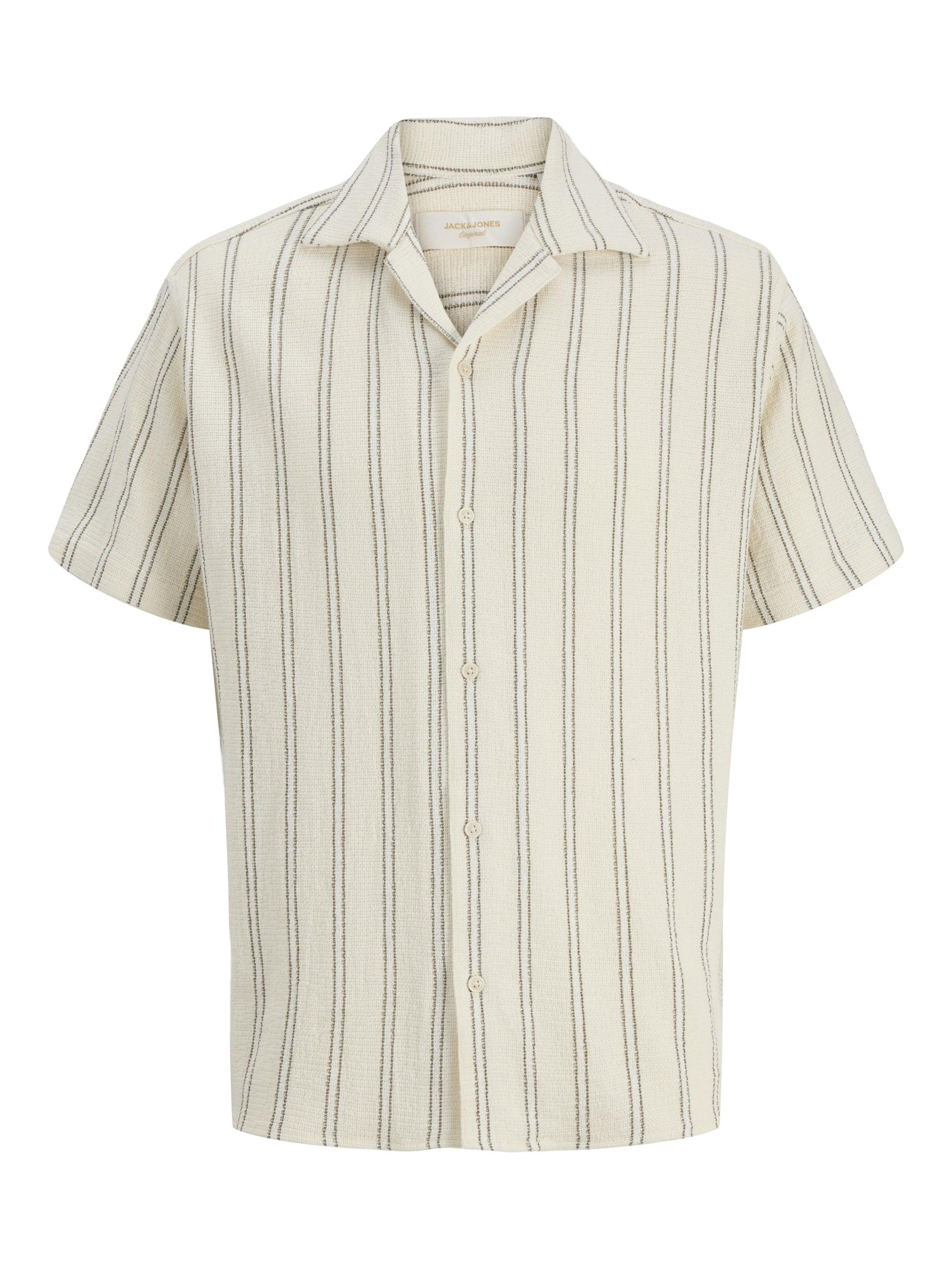 JACK & JONES JORCOBA STRIPE RESORT SHIRT SS SN Freizeitshirts /-hemden JACK & JONES Antique White/STRIPES M