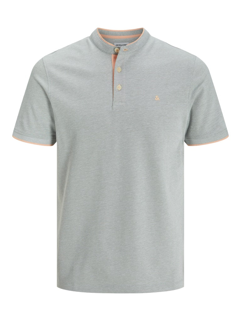 JACK & JONES JJEPAULOS MAO POLO SS NOOS Bright Cobalt Freizeitshirts /-hemden JACK & JONES Iceberg Green S