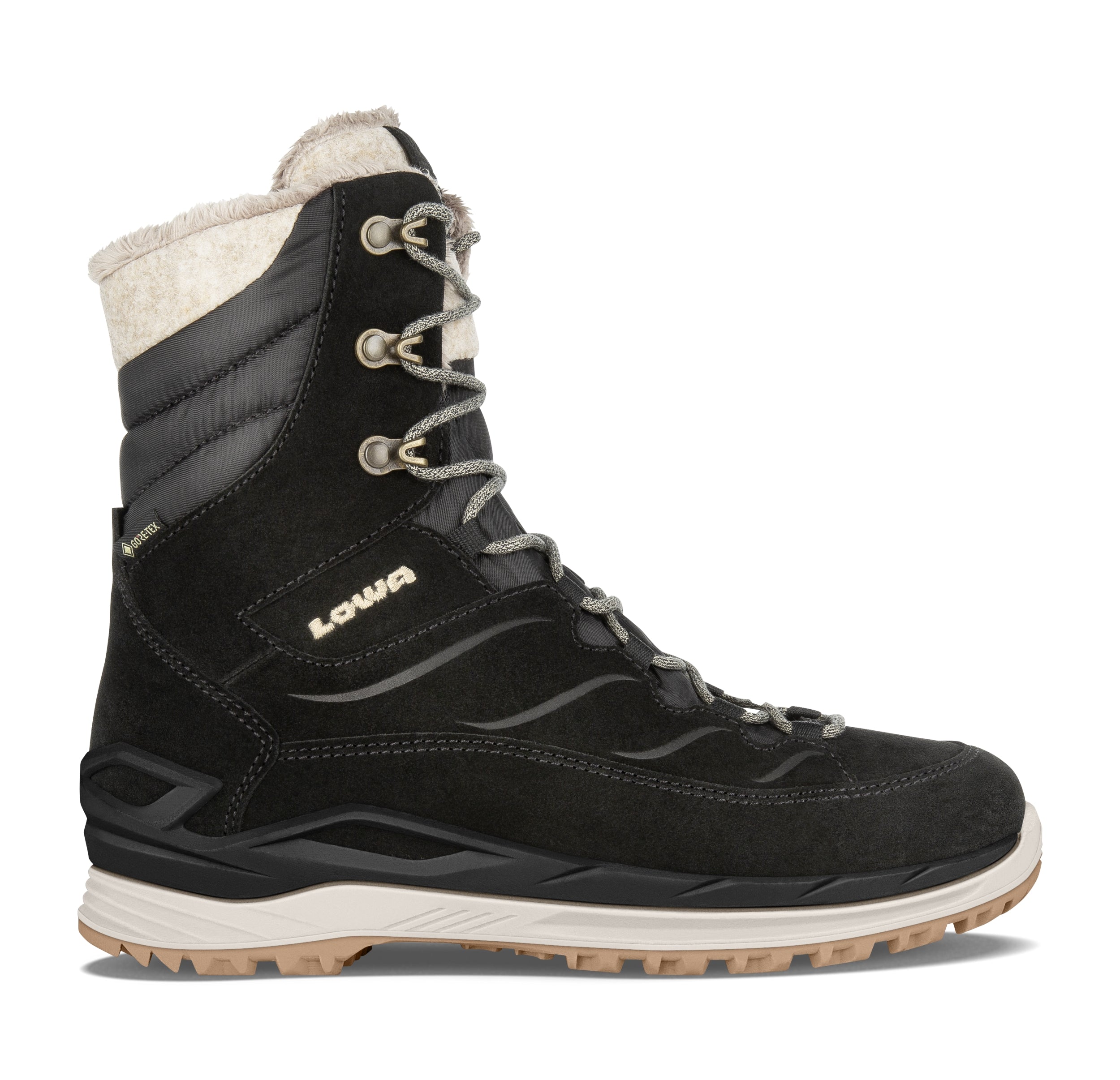 LOWA CALCETA EVO GTX WS Winterstiefel LOWA 9932 SCHWARZ/CHAMPAGNER 37.5