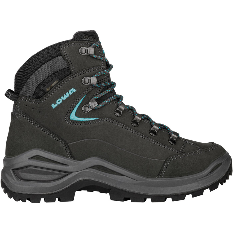 LOWA RENEGADE EVO GTX MID Ws W Multifunktionsschuhe LOWA 9368 ASPHALT/TÜRKIS 37.5