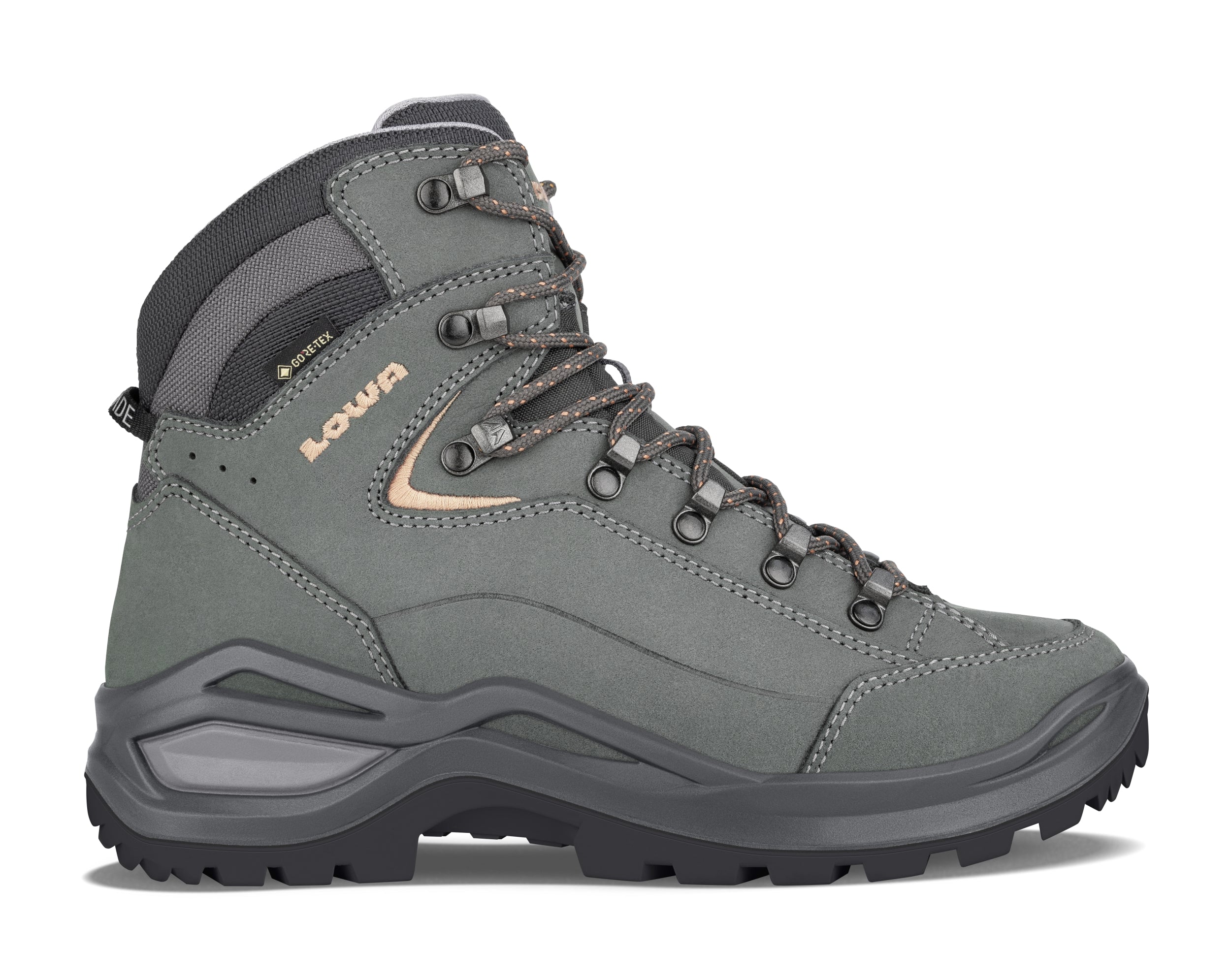 LOWA RENEGADE EVO GTX MID Ws W Multifunktionsschuhe LOWA GRAPHIT/APRIKOSE 37.5