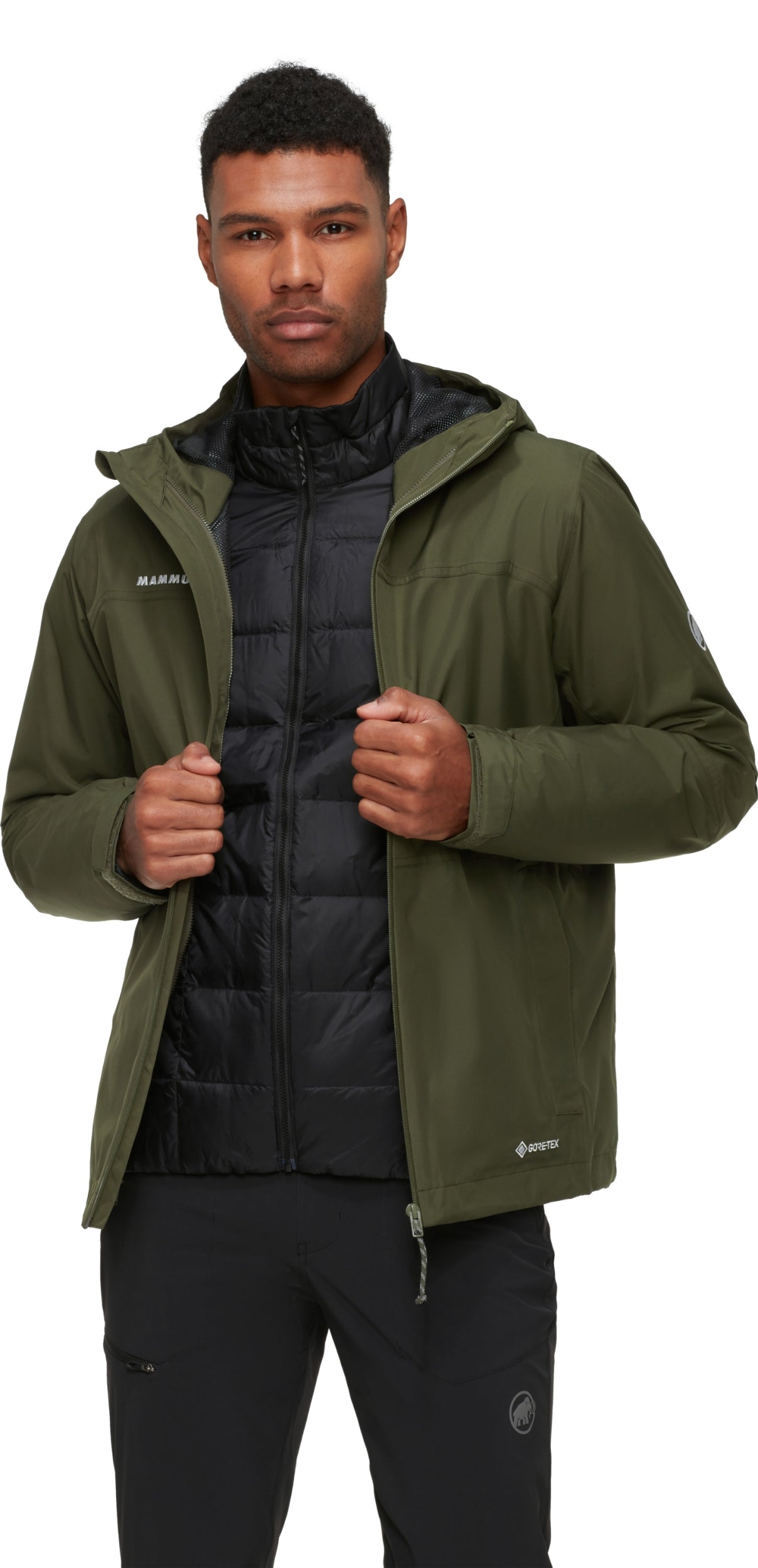MAMMUT Treeline 3 in 1 HS Hooded Jacket Men Wanderjacken MAMMUT dark marsh-black M