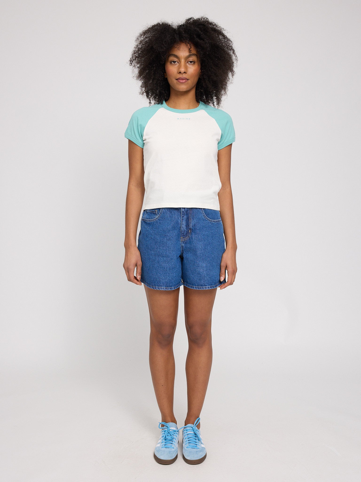 MAZINE Contrast Sleeves T-Shirt Freizeitshirts /-blusen MAZINE