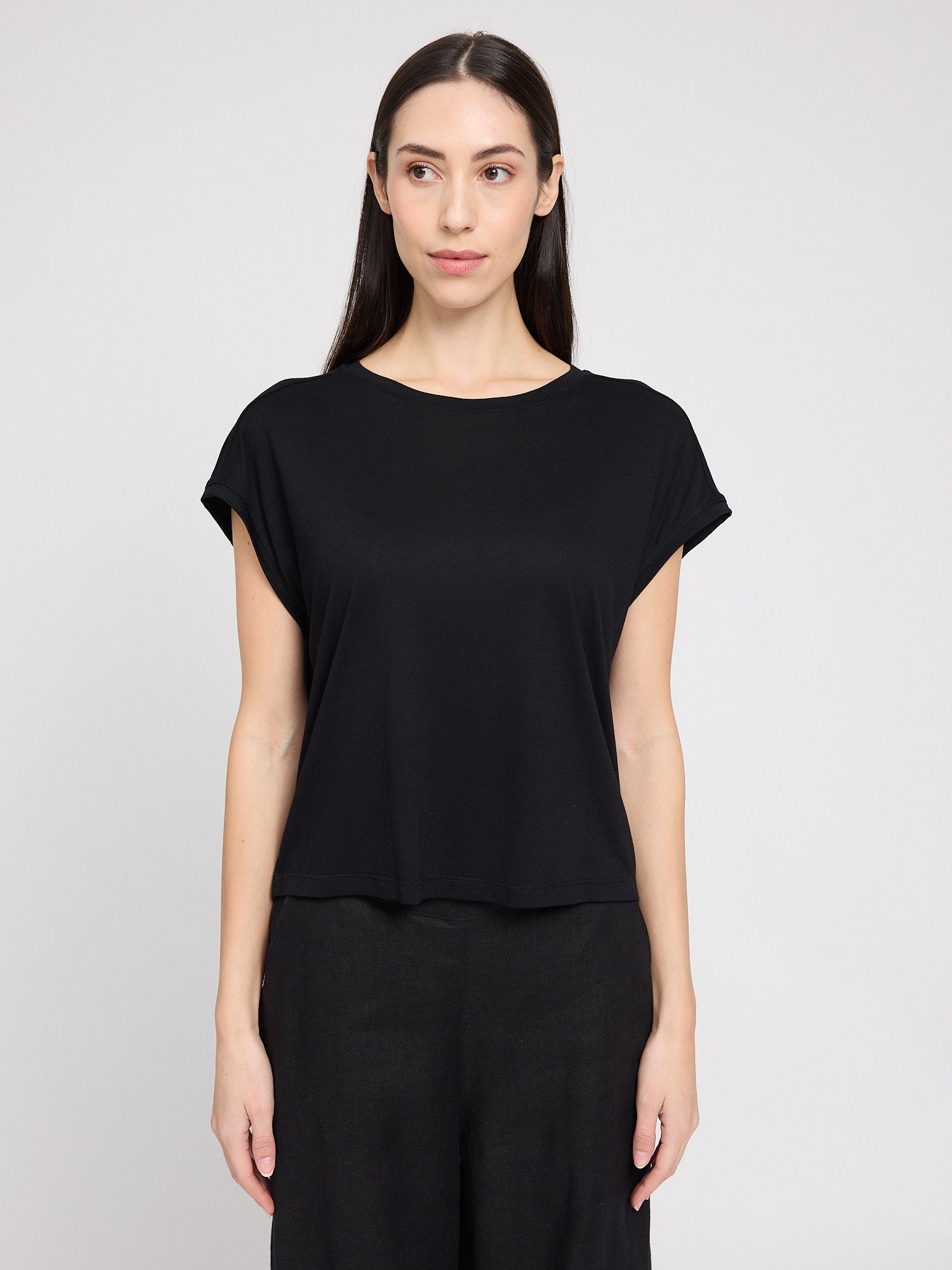 MAZINE Ecovero Viscose Cropped T-Shirt Freizeitshirts /-blusen MAZINE 42 XS