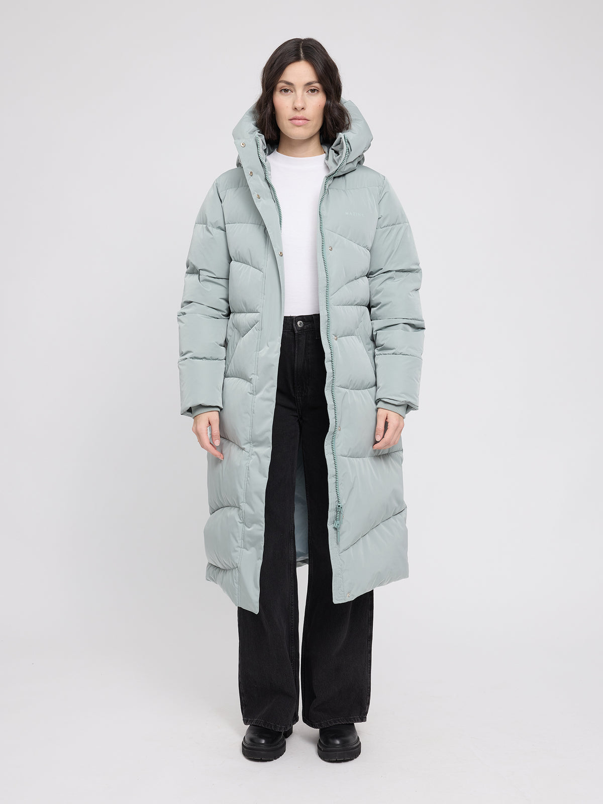 MAZINE Waves Quilt Puffer Coat Freizeitjacken MAZINE ice green XS