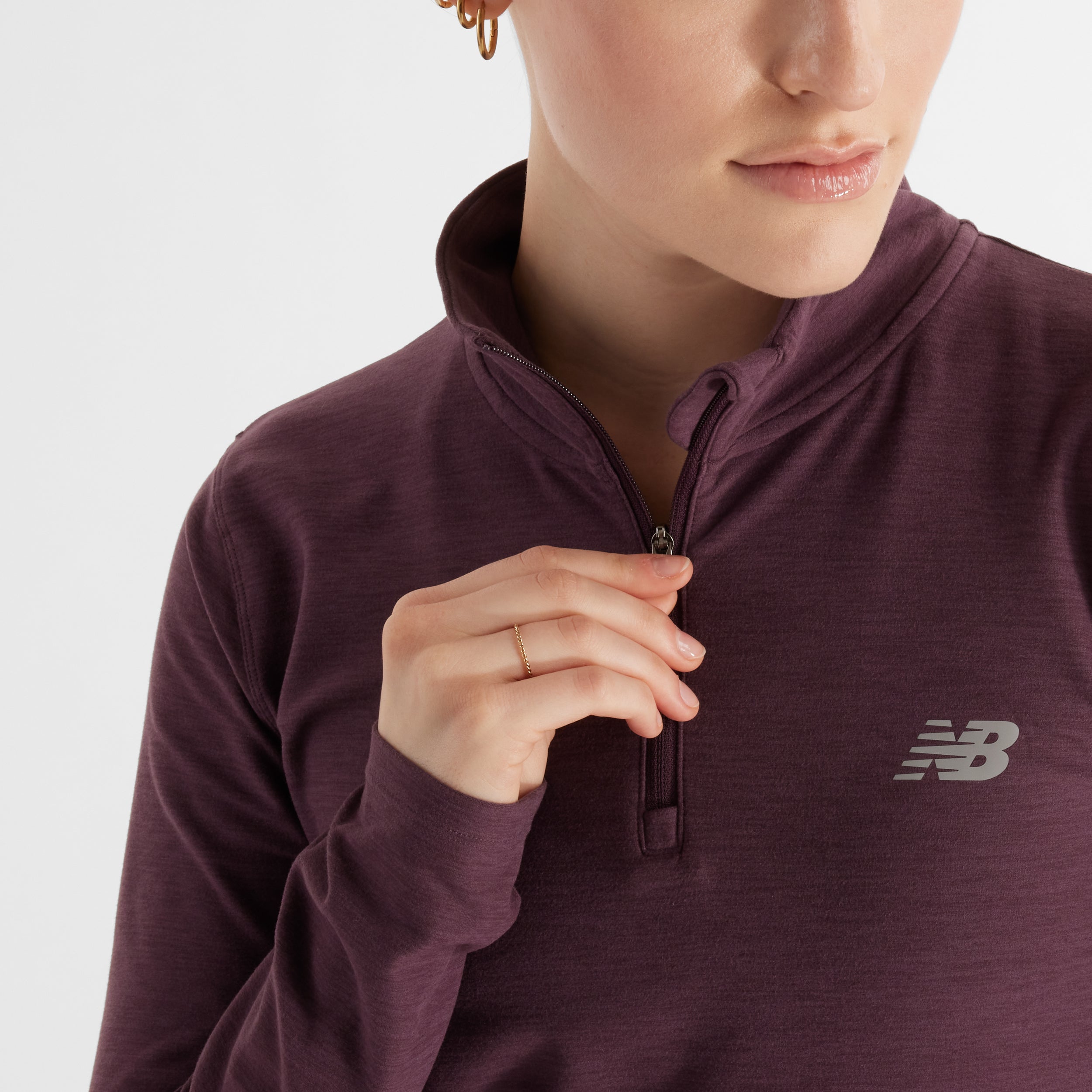 NEW BALANCE Sport Essentials Space Dye Quarter Laufshirts NEW BALANCE