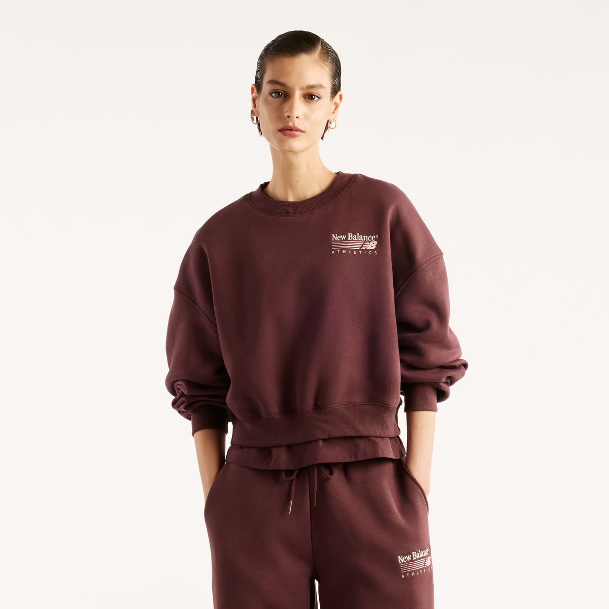 NEW BALANCE Trackside Fleece Crew Freizeitpullover NEW BALANCE