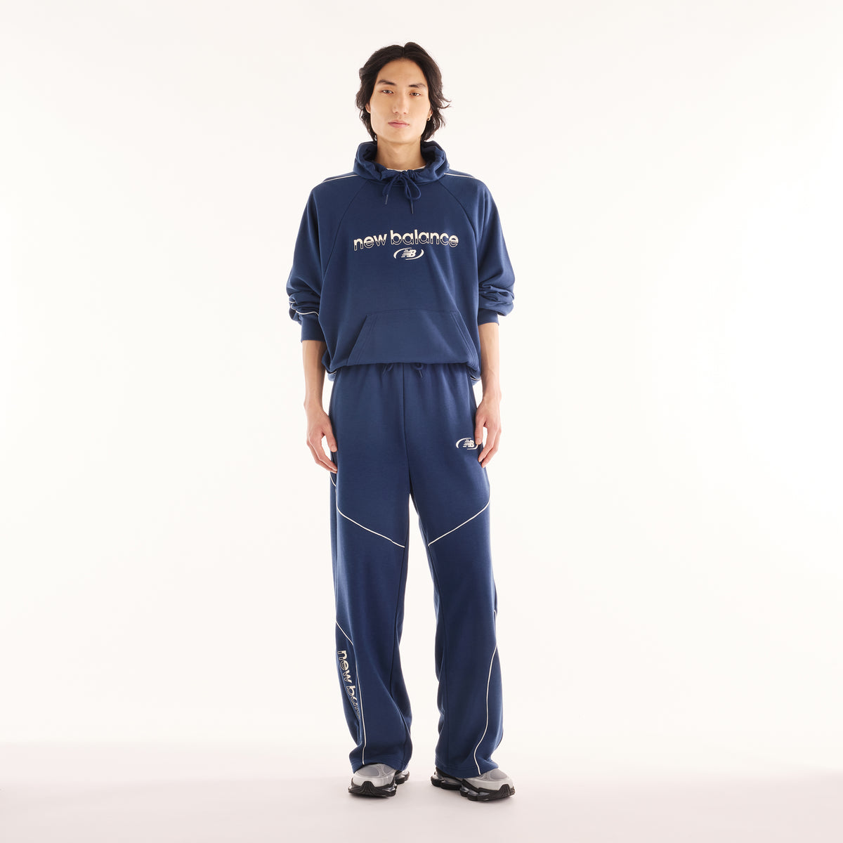NEW BALANCE Trackside French Terry Pant Freizeithosen NEW BALANCE Blue S
