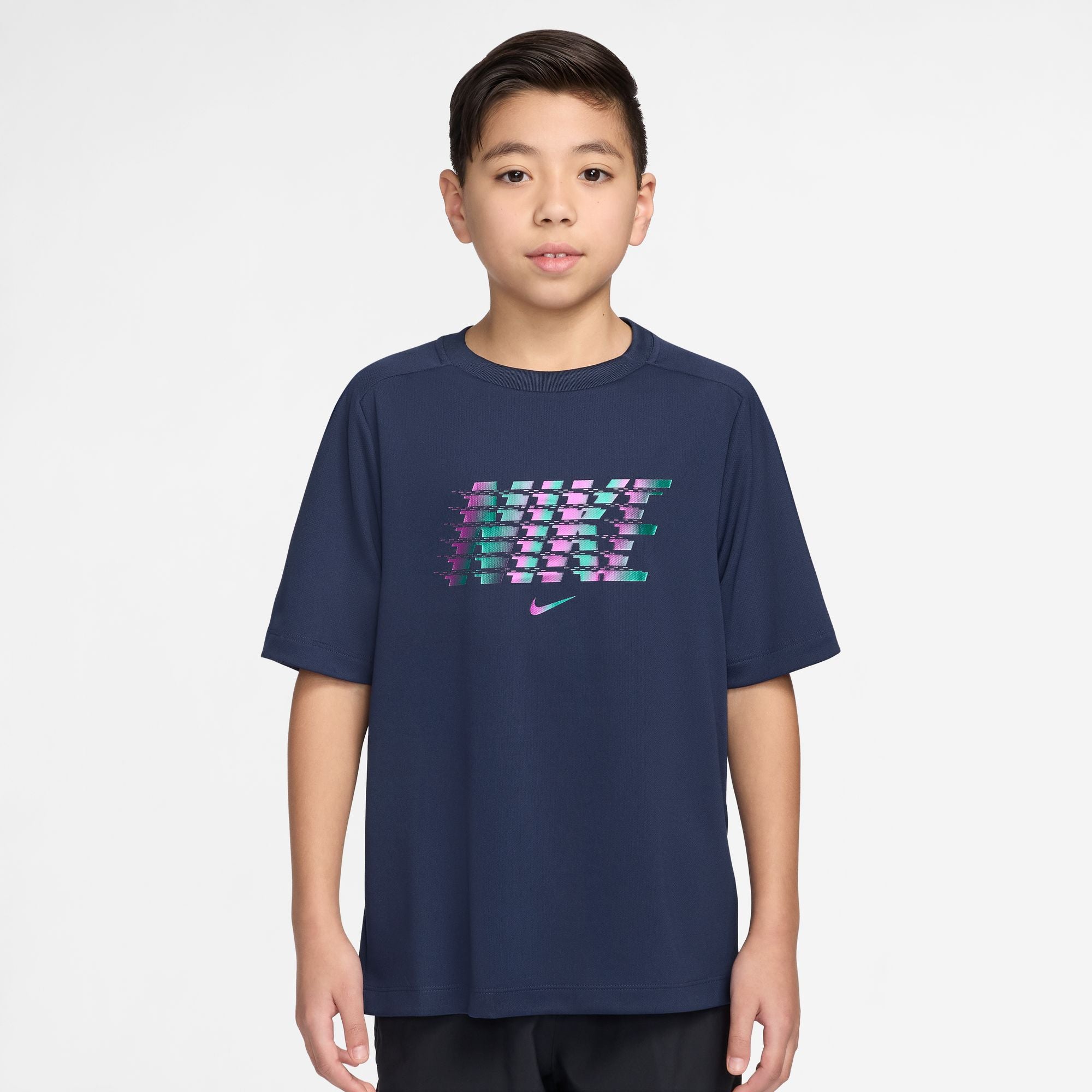 NIKE B NK DF MULTI SS TOP BOLD Trainingsshirts NIKE 410 MIDNIGHT NAVY/MIDNIGHT NAV S
