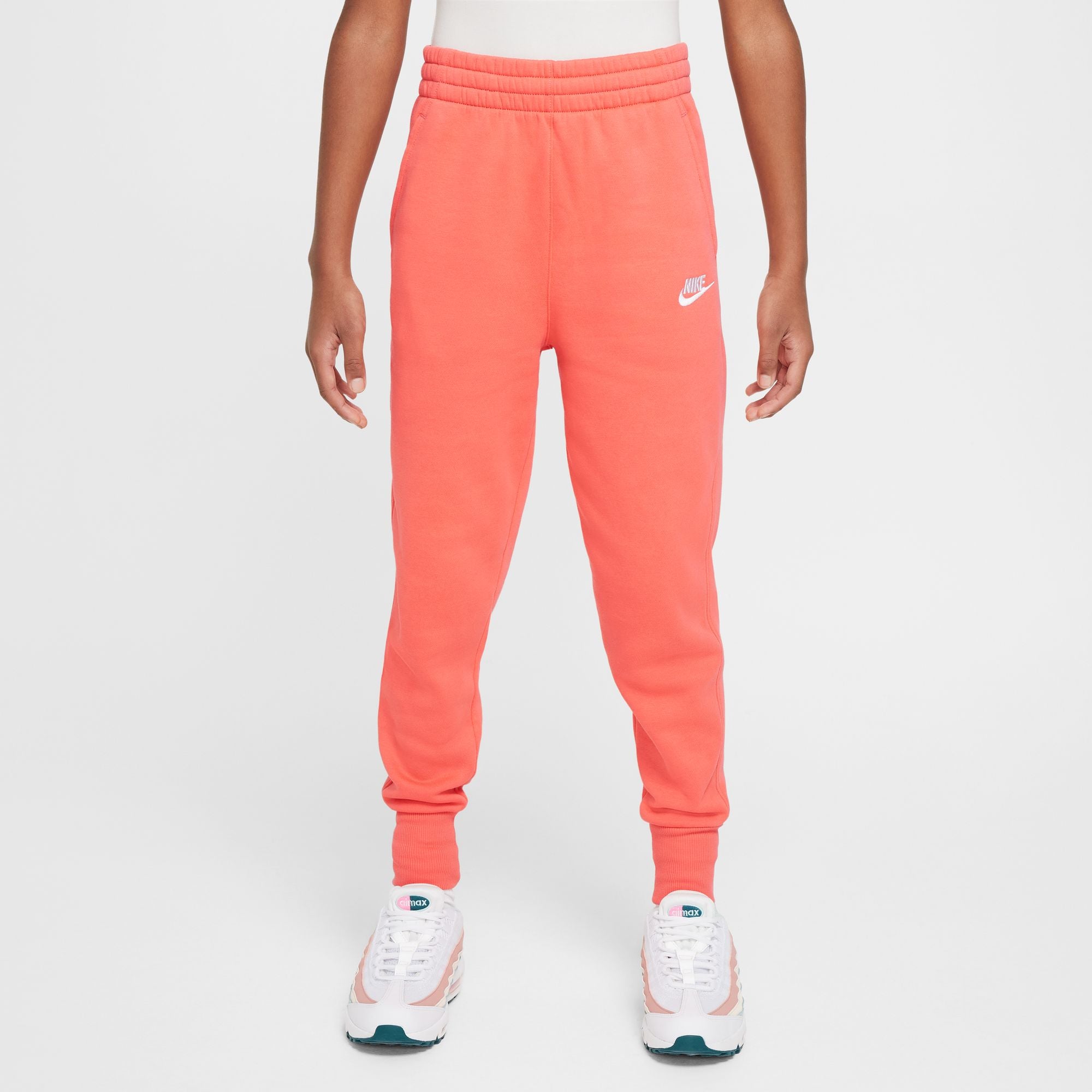NIKE G NSW CLUB FLC HR FTD PNT LBR Trainingshosen & Jogginghosen NIKE 814 MAGIC EMBER/MAGIC EMBER/WH XS