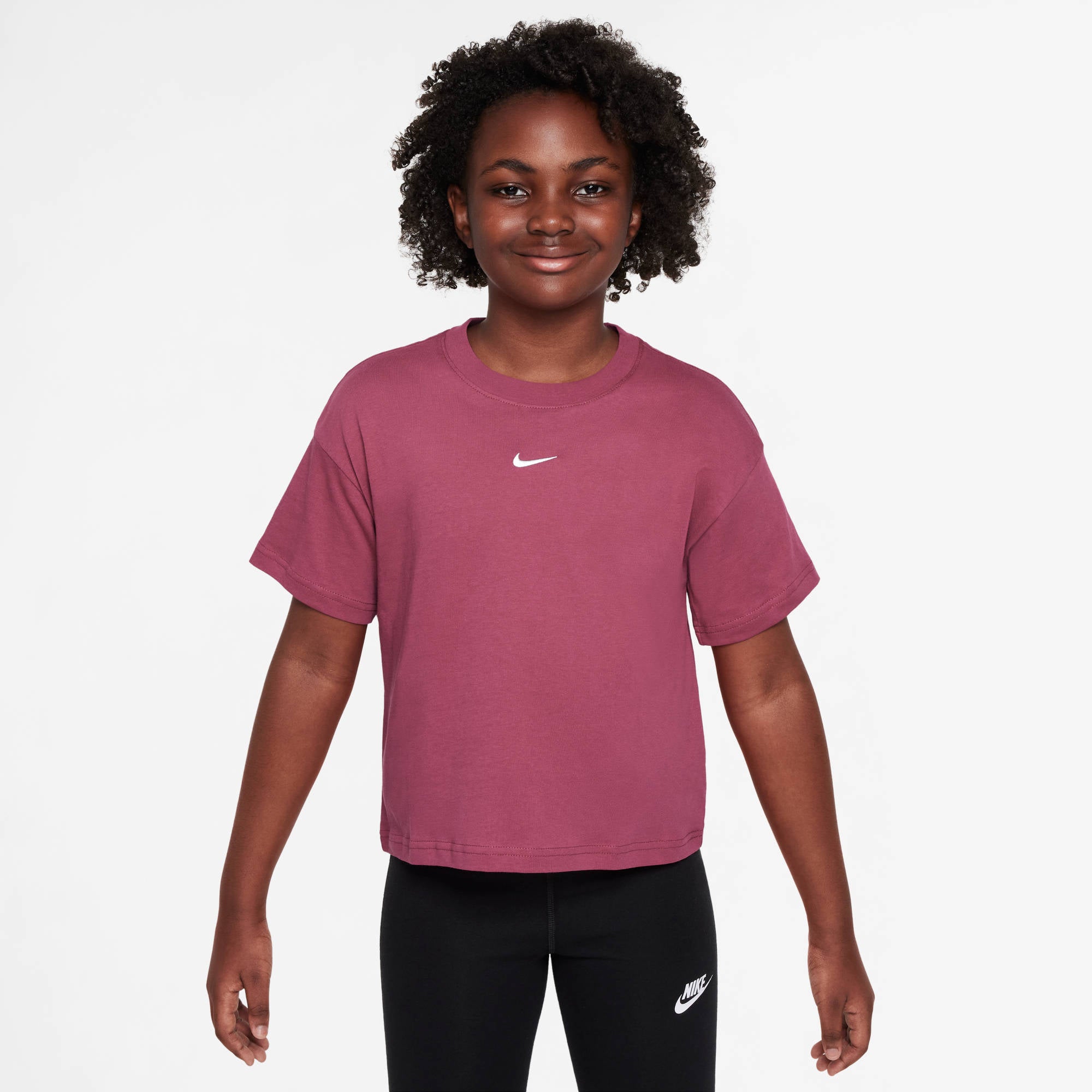 NIKE G NSW TEE BOY ESSNTL LBR 100 WHITE Freizeitshirts /-hemden NIKE 634 BLUE PETROL XS