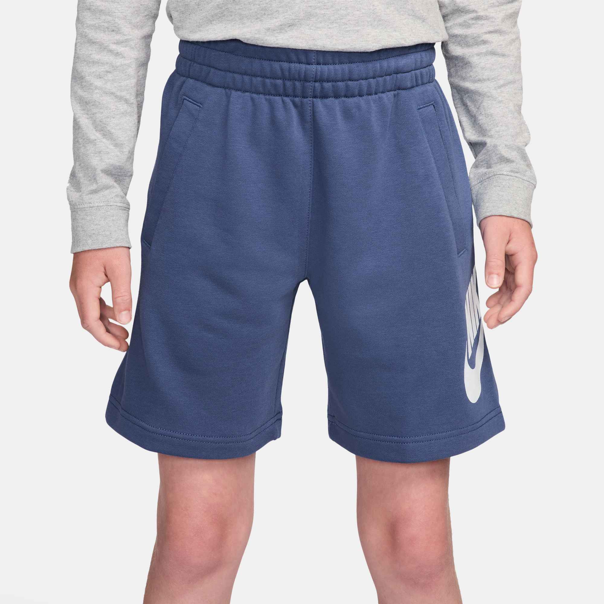 NIKE K NSW CLUB FT SHORT HBR Freizeithosen NIKE NAVY/BLUE/ORANGE S