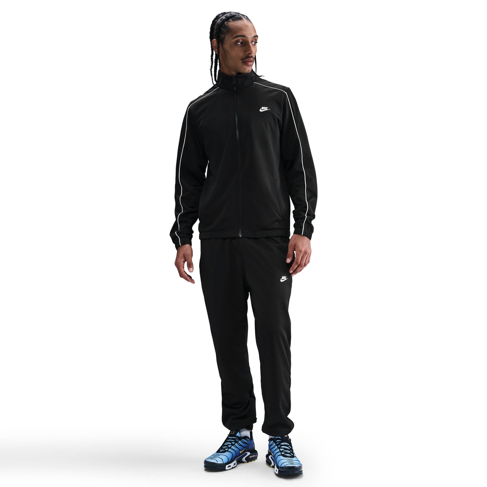 NIKE M NK CLUB PK TRK SUIT Trainingsjacken NIKE BLACK/BLACK/WHITE/WHITE S