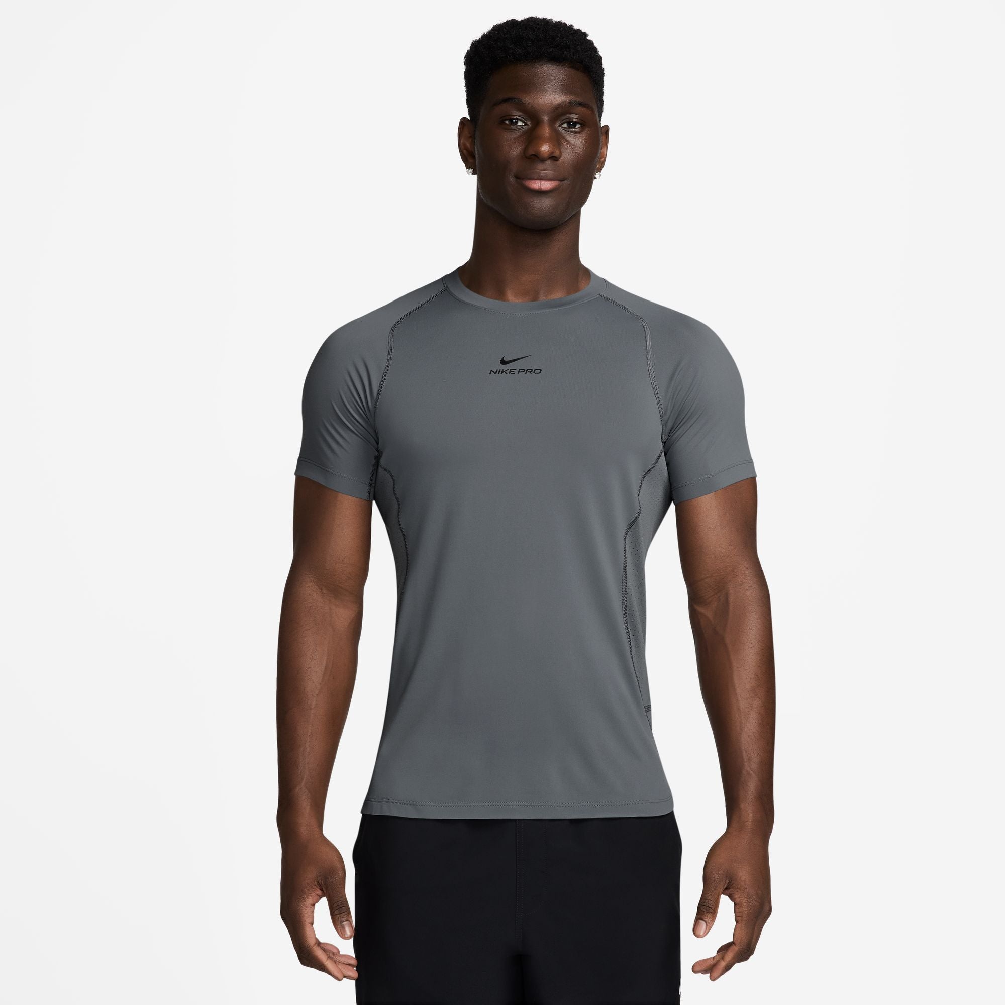 NIKE M NP DF NPT SS TOP Trainingsshirts NIKE SMOKE GREY/BLACK S