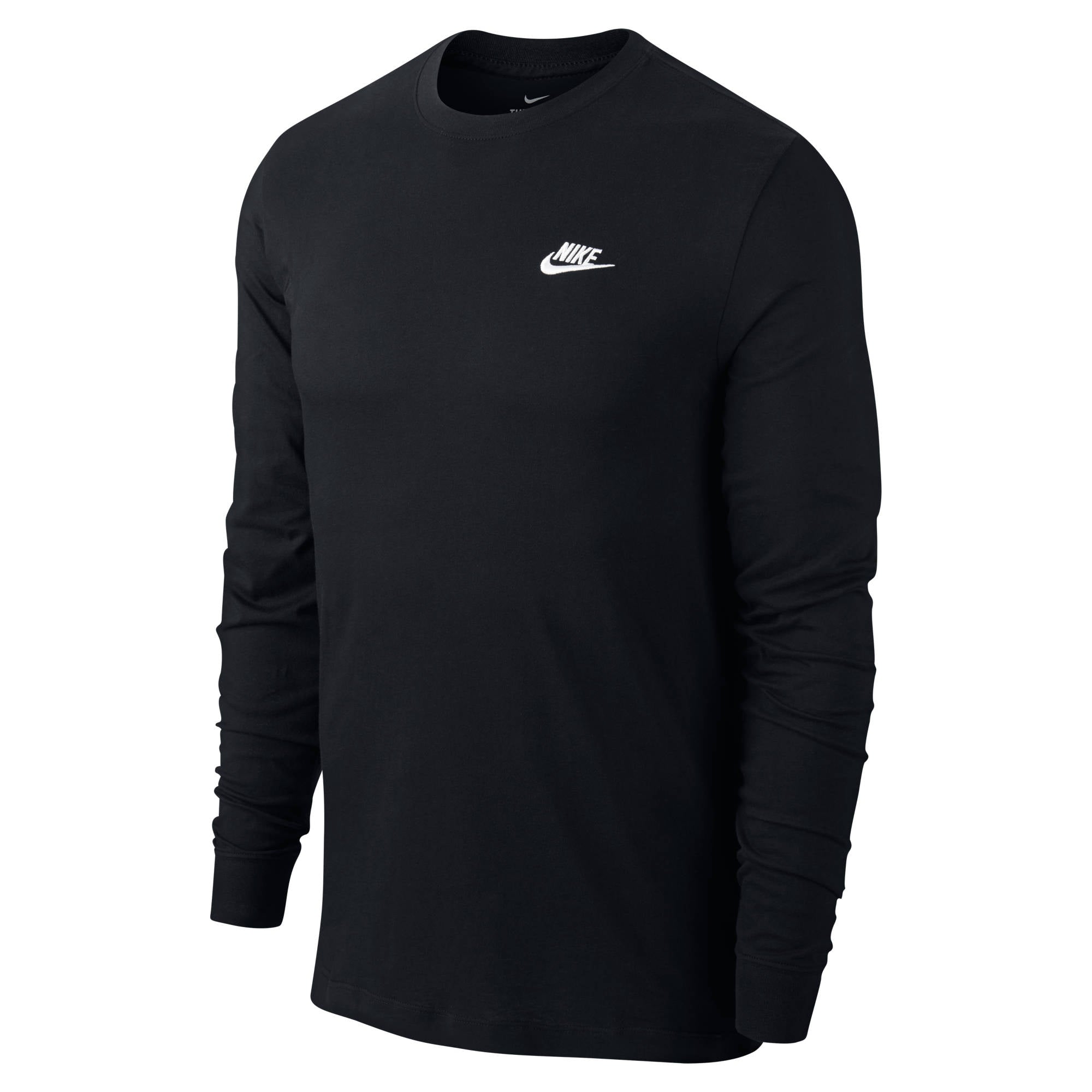 NIKE M NSW CLUB TEE - LS Freizeitshirts /-hemden NIKE Black S