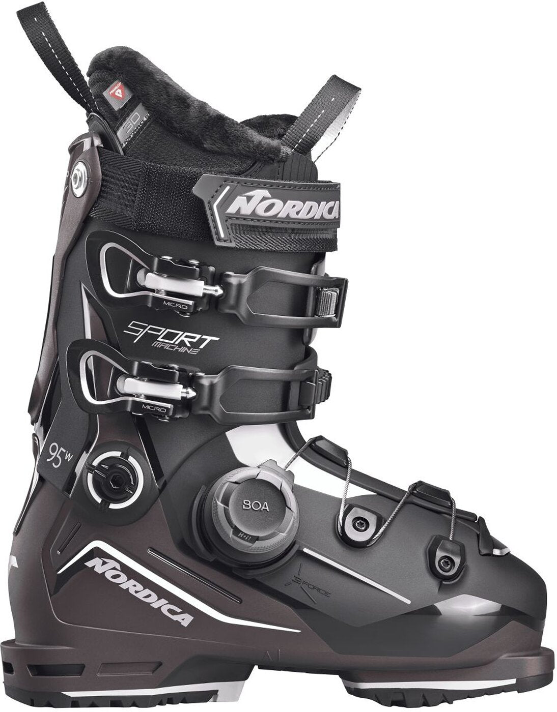 NORDICA SPORTMACHINE 3 95 W BOA (GW) Skischuhe NORDICA 4N1 SCHWARZ-LILA IRID-WEISS 23,5