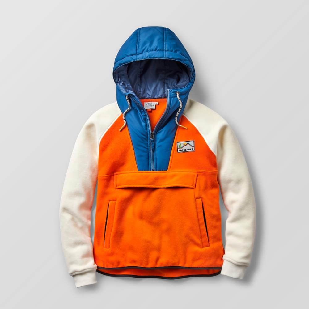 Passenger Alexander Recycled Polar Hooded Fleece infinity teel Fleecejacken & Pullover Passenger 3030 Sunrise Or XS