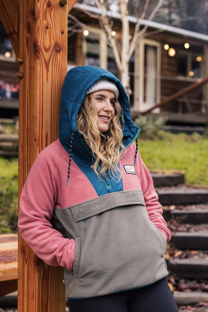 Passenger Alexander Recycled Polar Hooded Fleece infinity teel Fleecejacken & Pullover Passenger