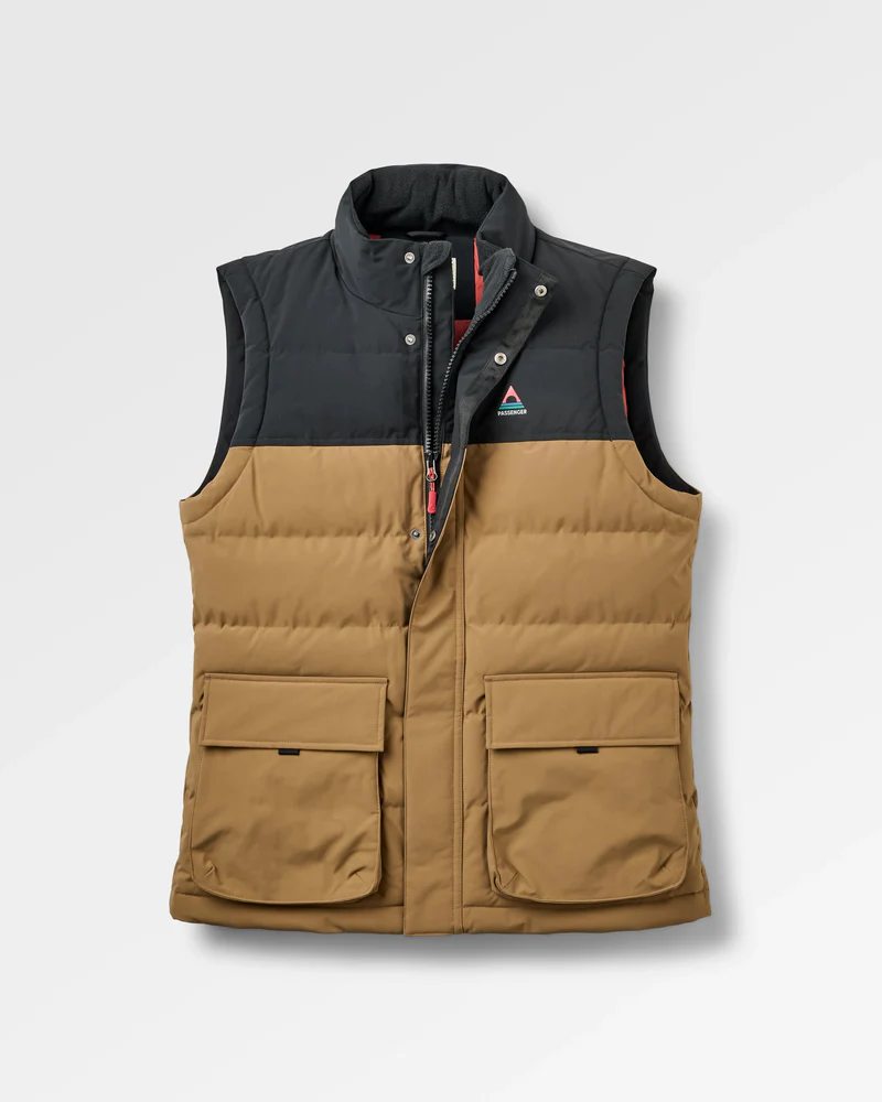 PASSENGER Baltic Recycled Insulated Vest Wanderjacken PASSENGER CARAMEL/BLACK S