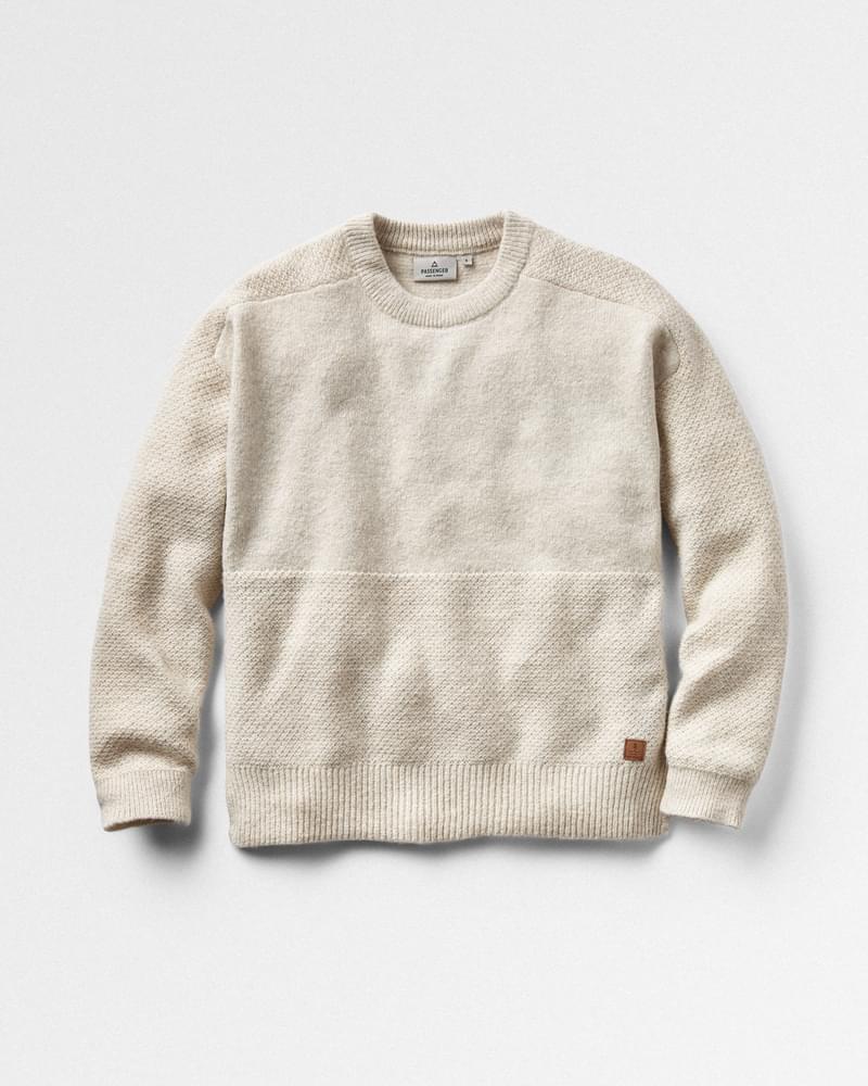 Passenger Cove Recycled Knitted Jumper infinity teel Fleecejacken & Pullover Passenger 4969 Off White XS