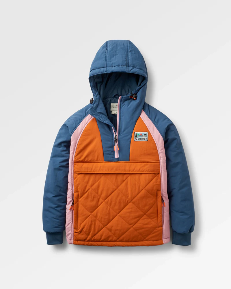 PASSENGER Ocean 2.0 Recycled Insulated 1/2 Zip Jacket Fleecejacken & Pullover PASSENGER Dark Denim/Suns XS