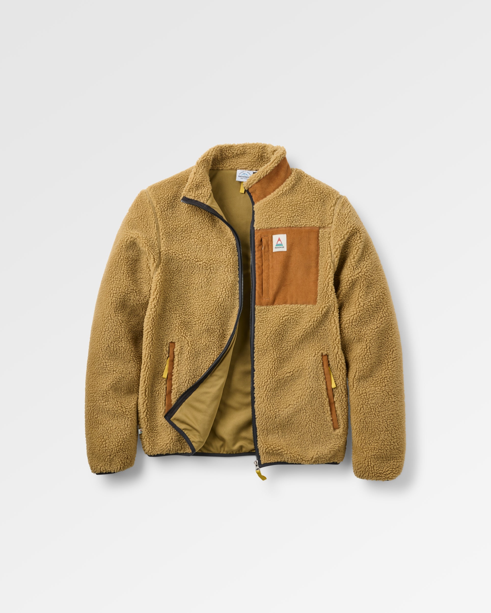 Passenger Trekker Recycled Deep-Pile Sherpa Fleece infinity teel Fleecejacken & Pullover Passenger 4303 BISCUIT S