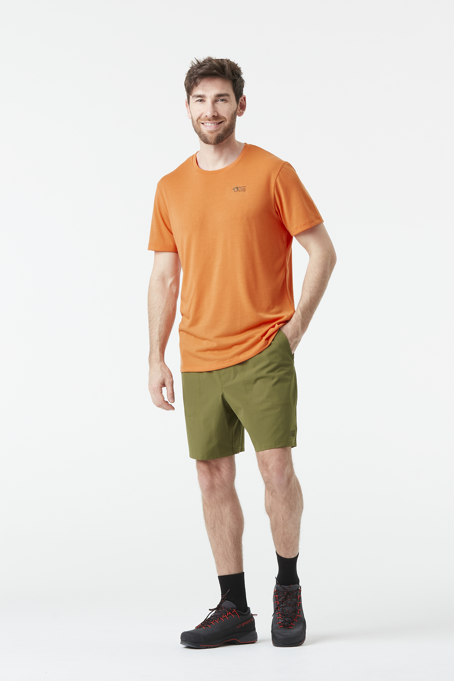 PICTURE LENU STRETCH SHORTS Wanderhosen PICTURE C Tobacco S