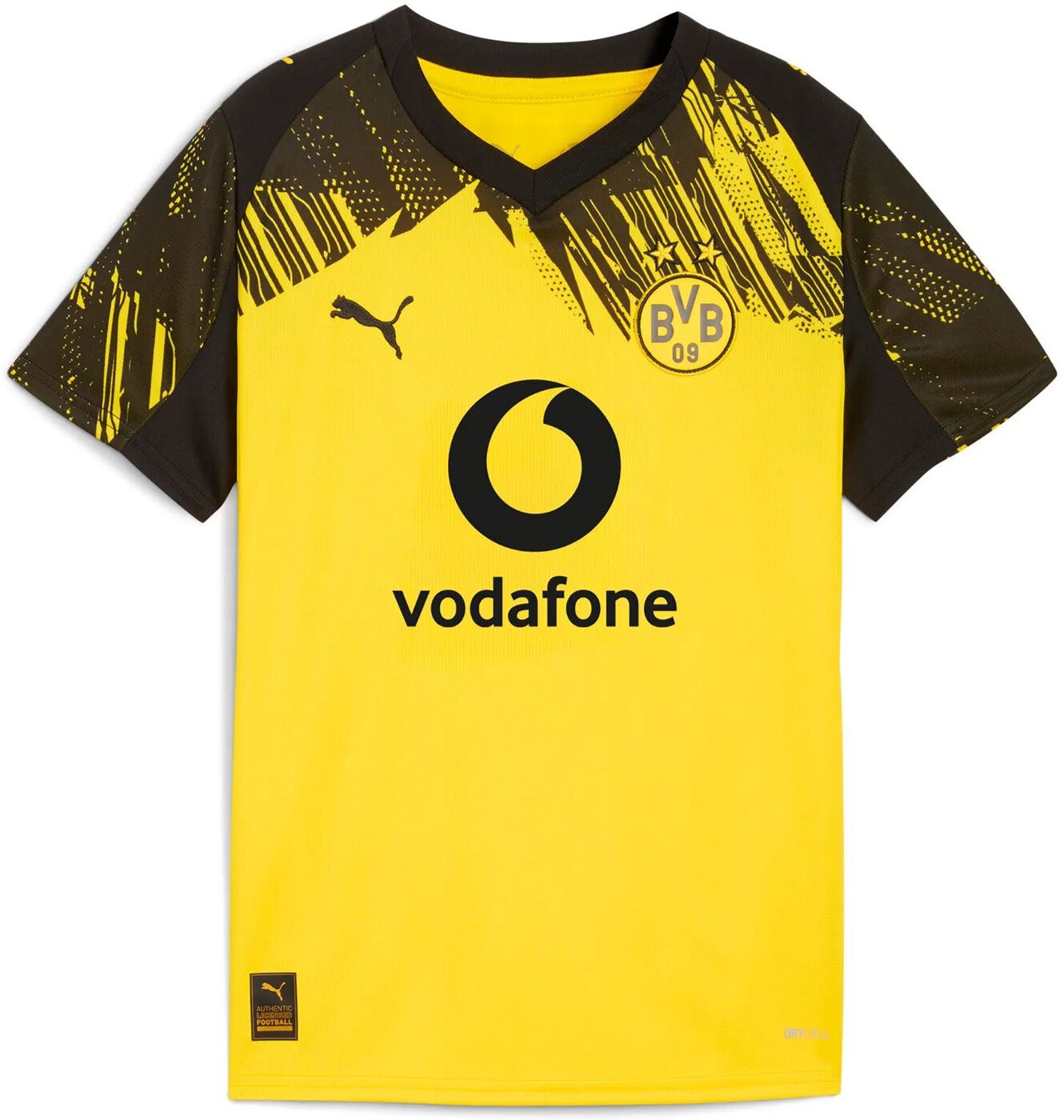 PUMA BVB Home Jersey Replica Jr with Sponsor Fußballoberteile PUMA JET BLACK 116