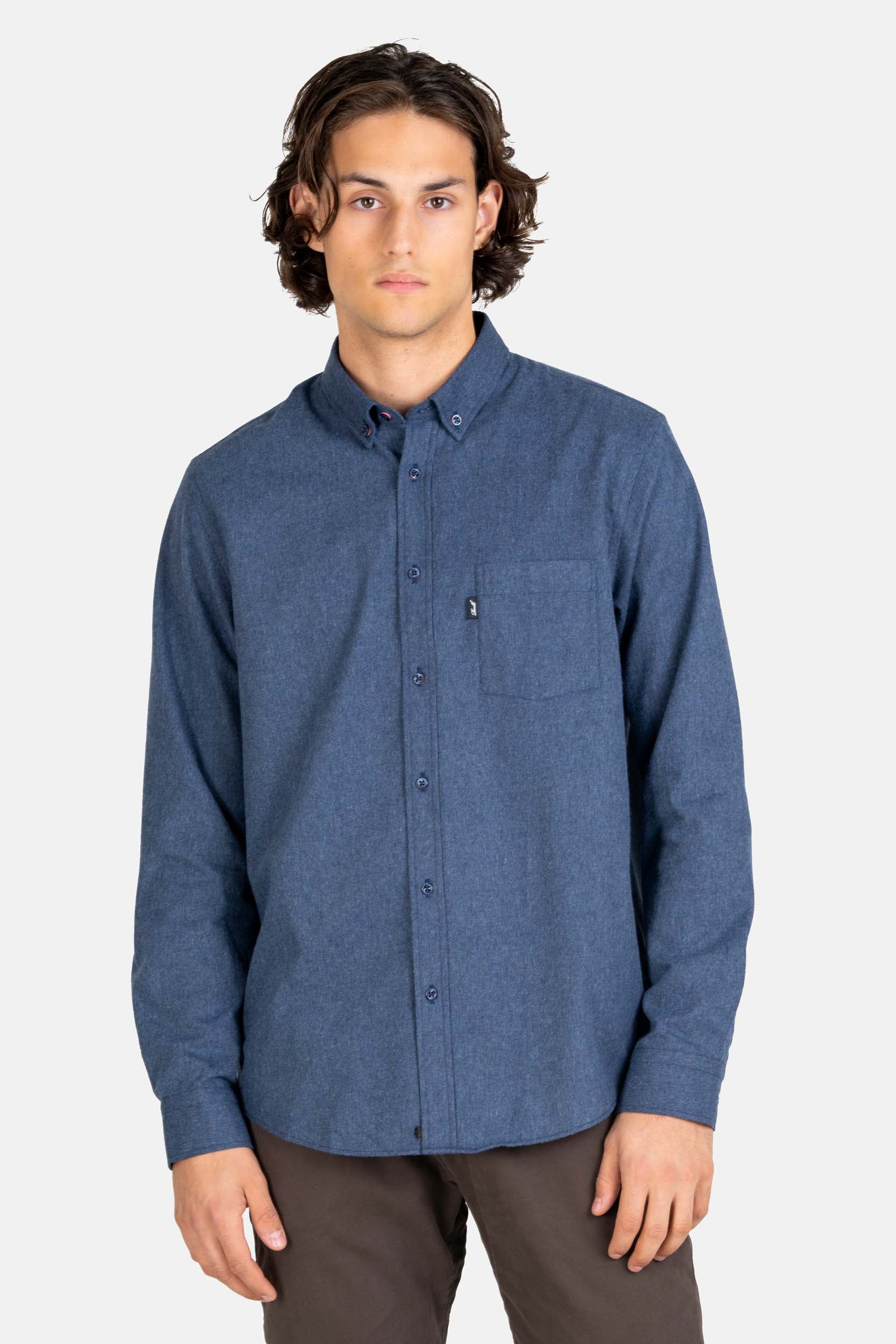 REELL Nordic Shirt Freizeitshirts /-hemden REELL 1300 Slate Blue S