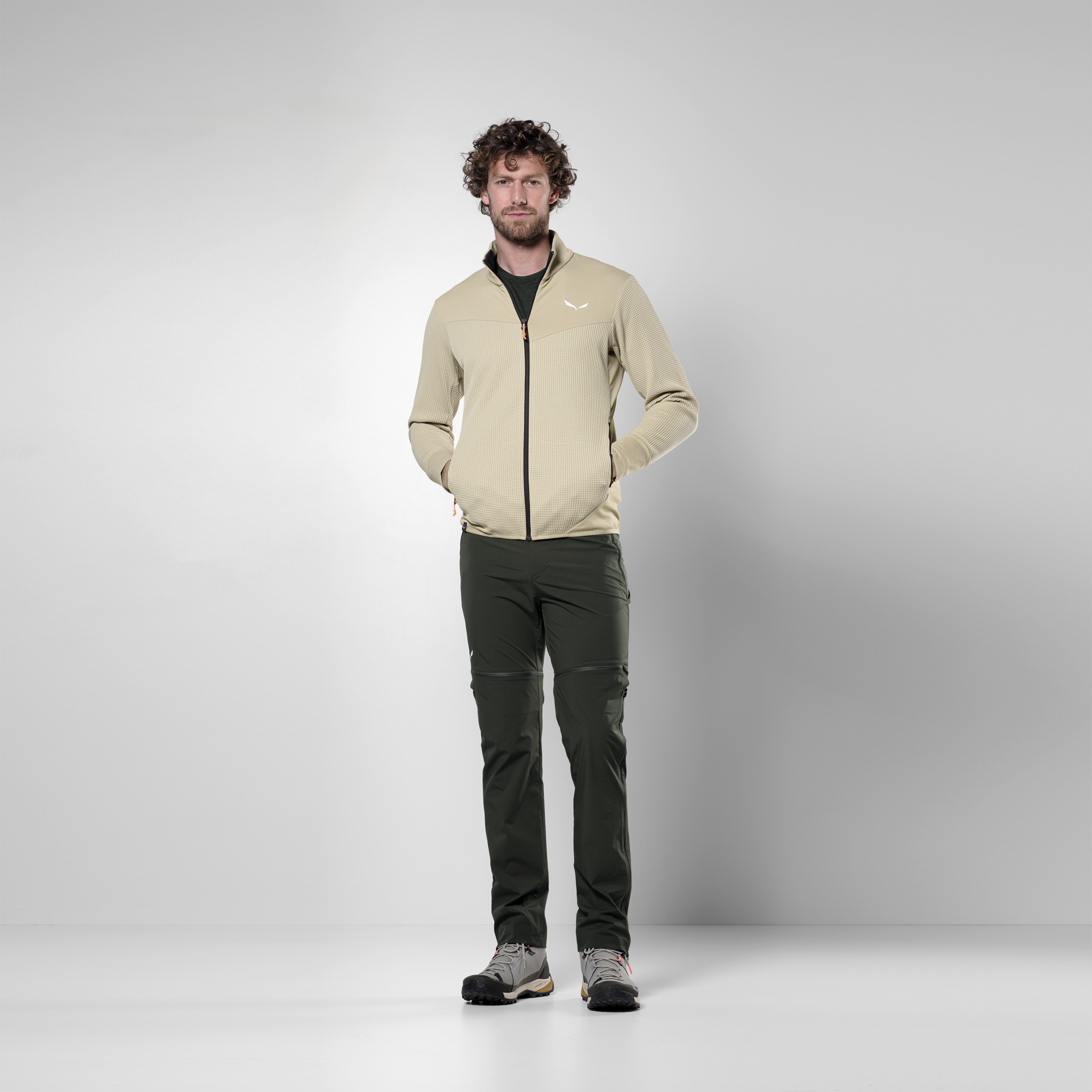 SALEWA PUEZ WAFFLE HYB PL JACKET M Fleecejacken & Pullover SALEWA