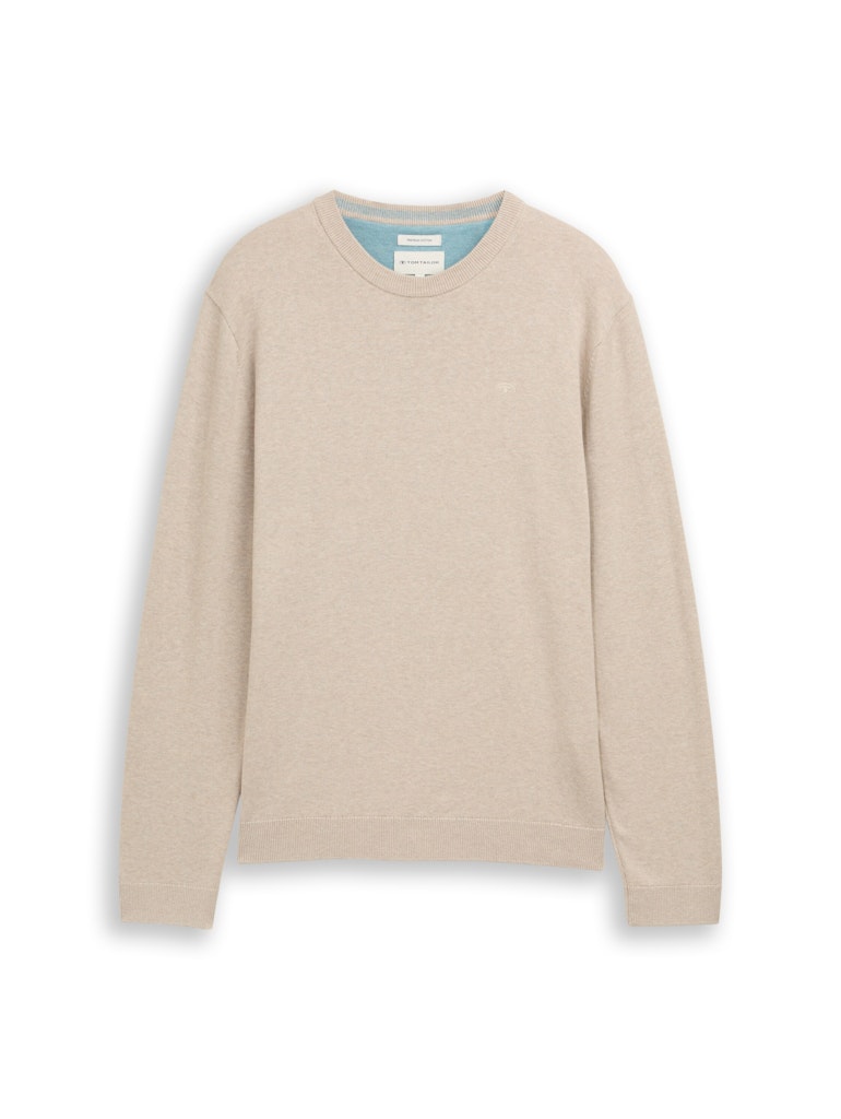 TOM TAILOR CASUAL MEN basic crewneck knit Freizeitpullover TOM TAILOR CASUAL MEN 38310 M