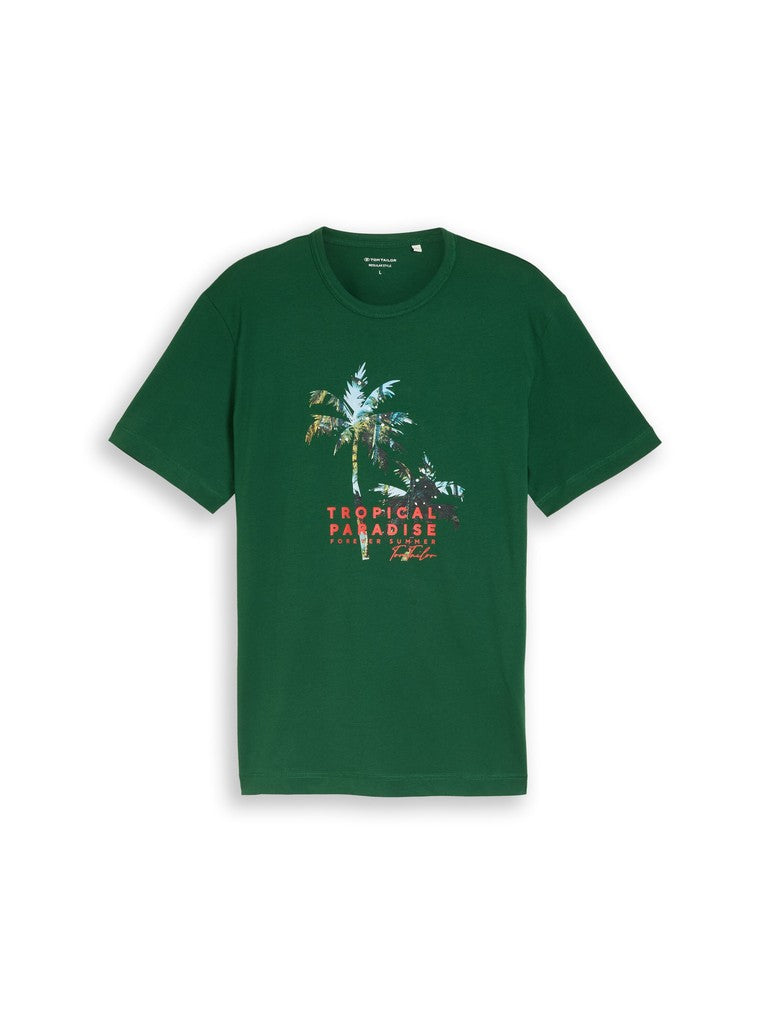 TOM TAILOR CASUAL MEN photoprint t-shirt Trainingsshirts TOM TAILOR CASUAL MEN Garden Green M
