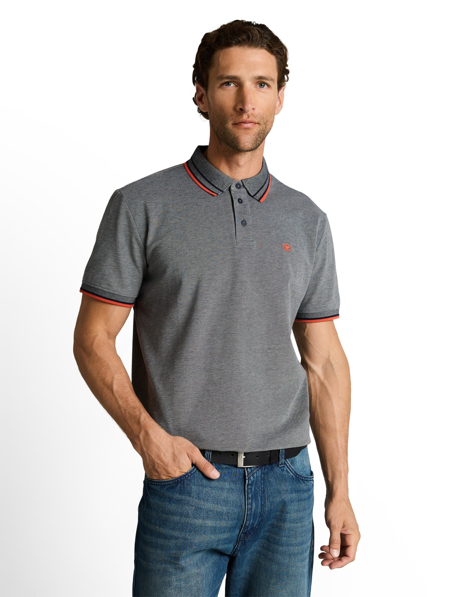 TOM TAILOR CASUAL MEN Printed polo Freizeitshirts /-hemden TOM TAILOR CASUAL MEN