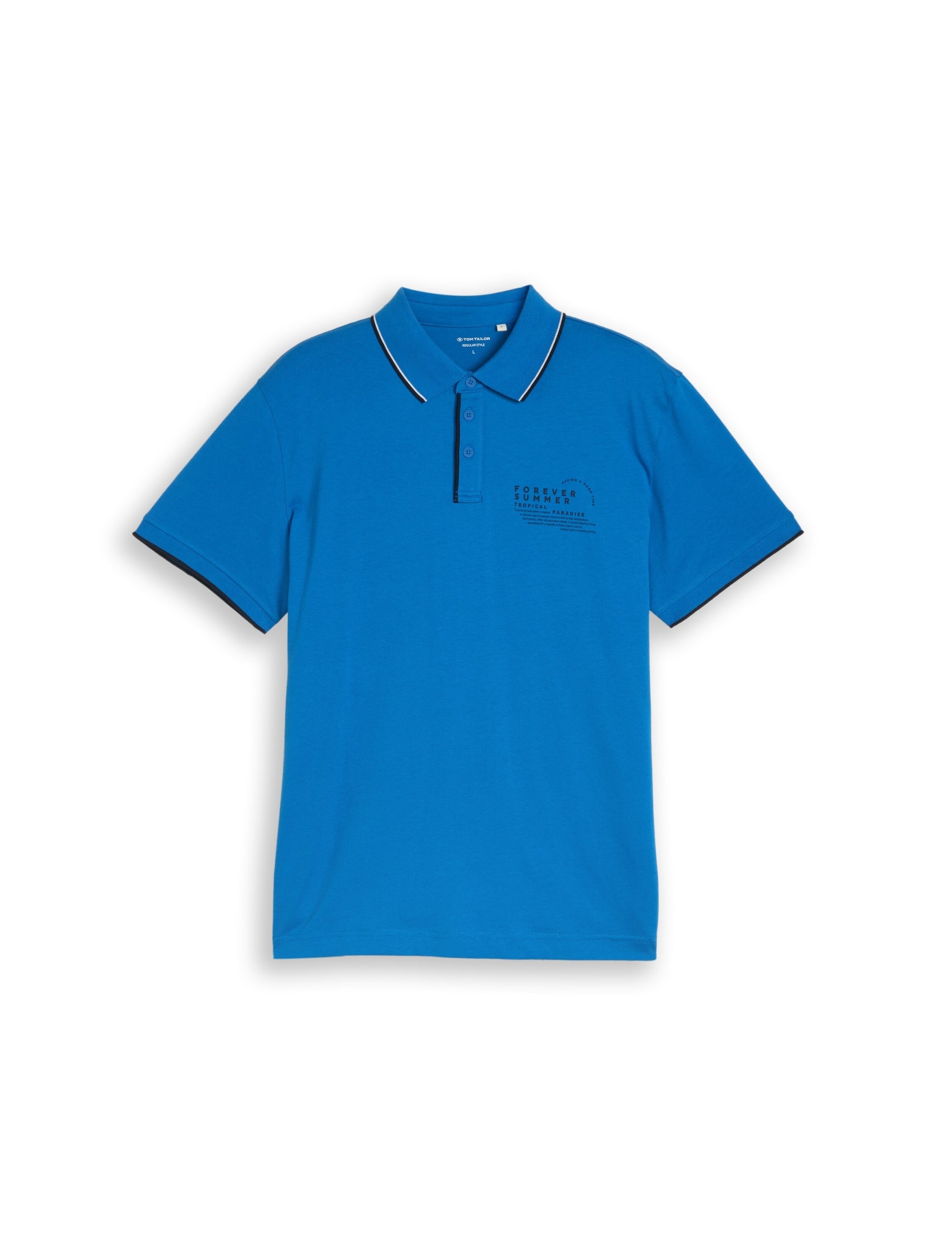 TOM TAILOR CASUAL MEN printed polo Freizeitshirts /-hemden TOM TAILOR CASUAL MEN surf blue M