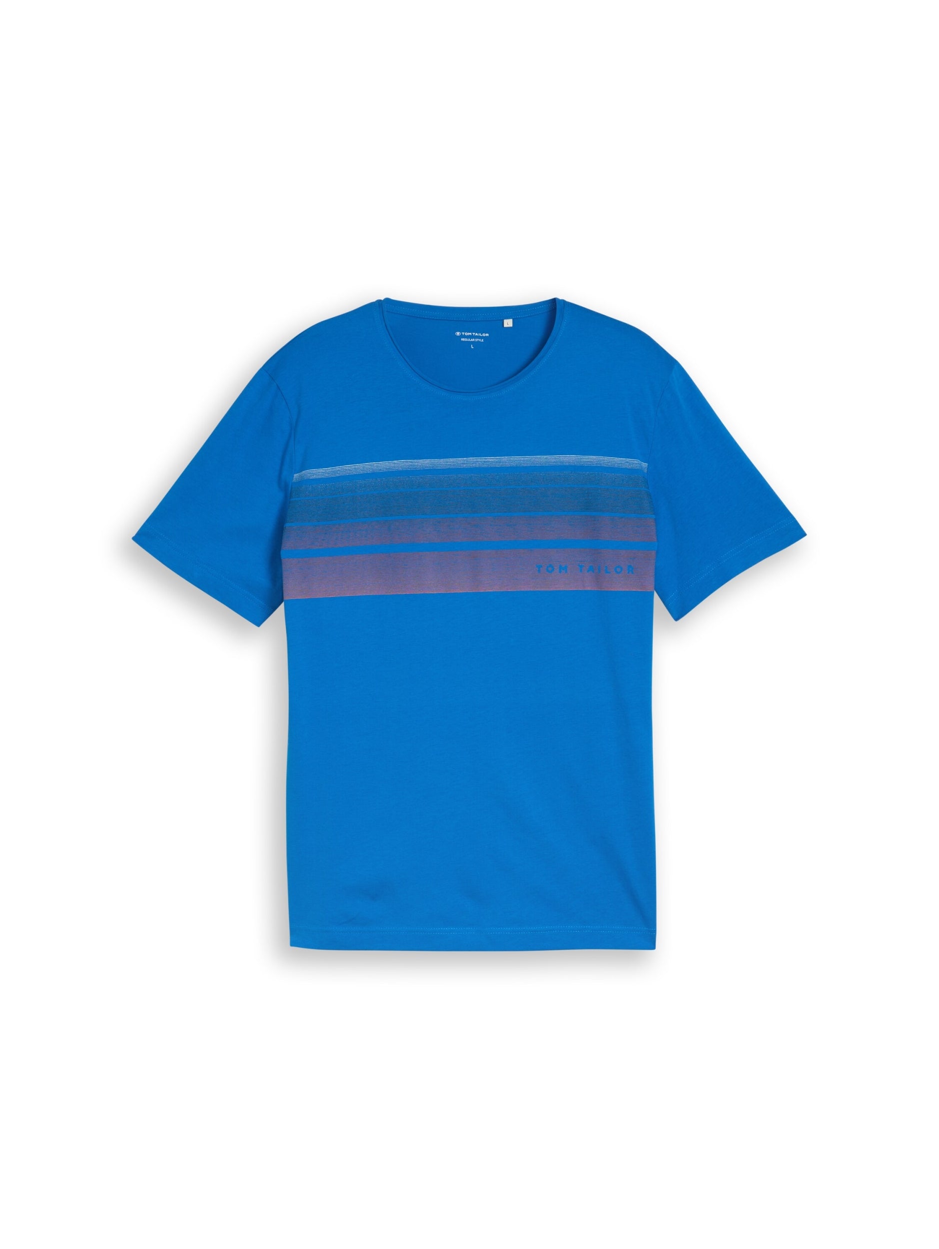 TOM TAILOR CASUAL MEN printed t-shirt Trainingsshirts TOM TAILOR CASUAL MEN surf blue M