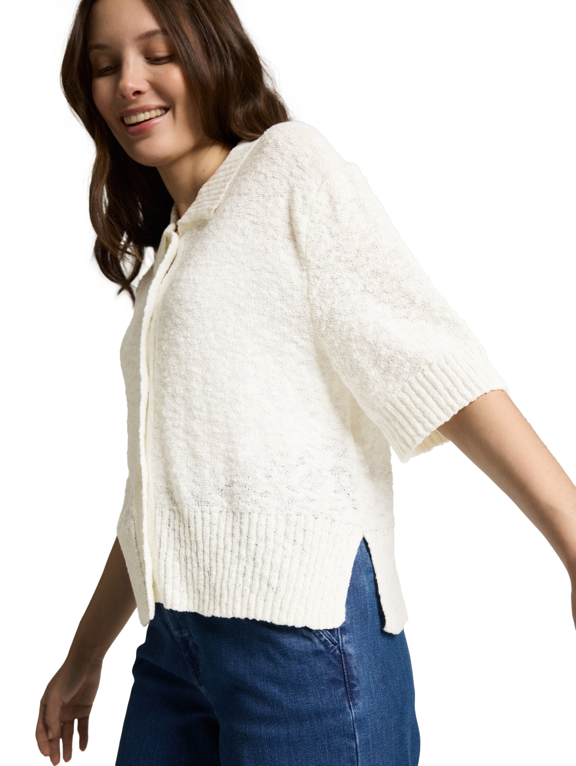 TOM TAILOR CASUAL WOMEN knit boucle cardigan Freizeitpullover TOM TAILOR CASUAL WOMEN