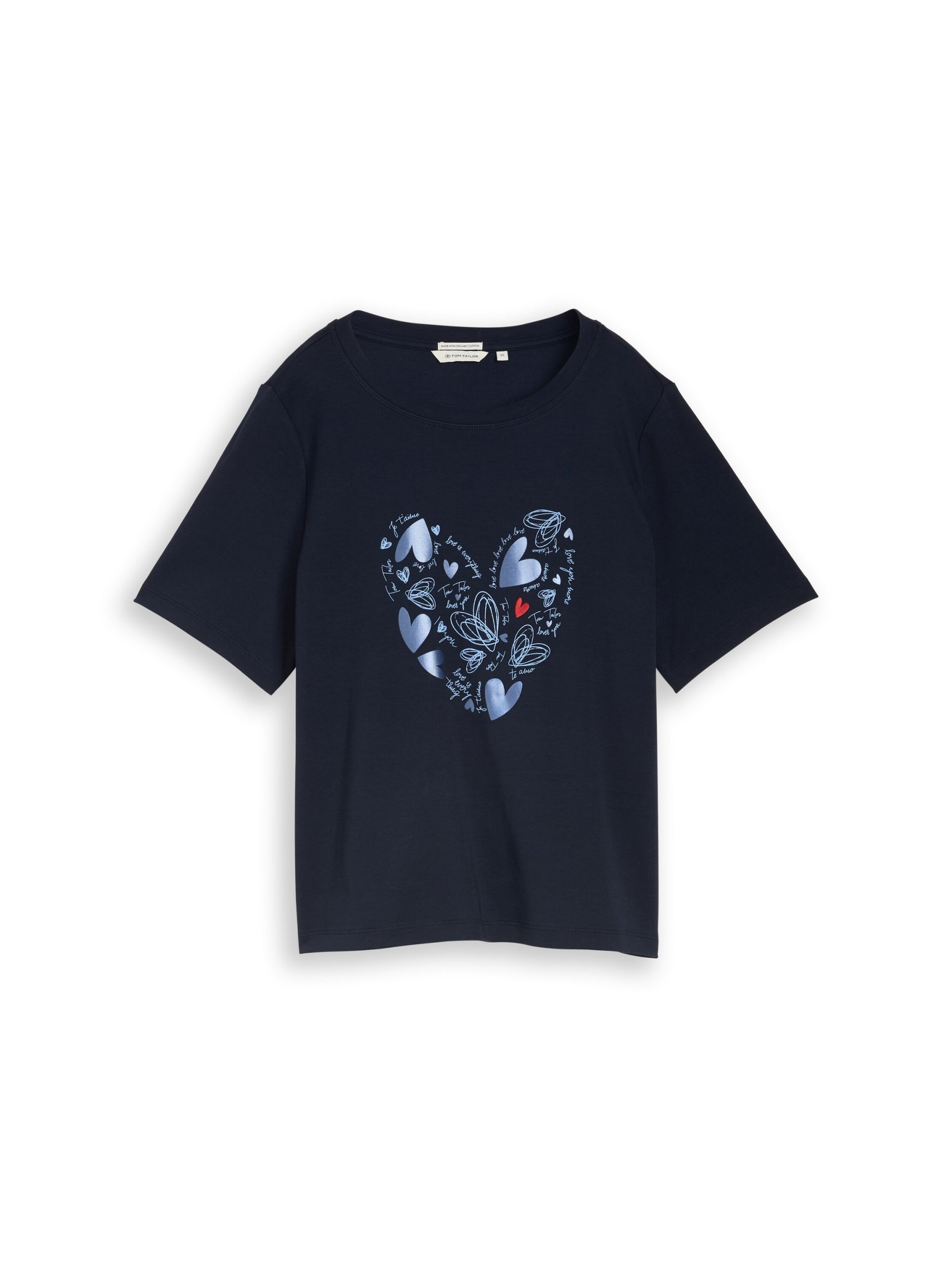 TOM TAILOR CASUAL WOMEN T-shirt boxy crew neck with pr Freizeitshirts /-hemden TOM TAILOR CASUAL WOMEN 10668 S