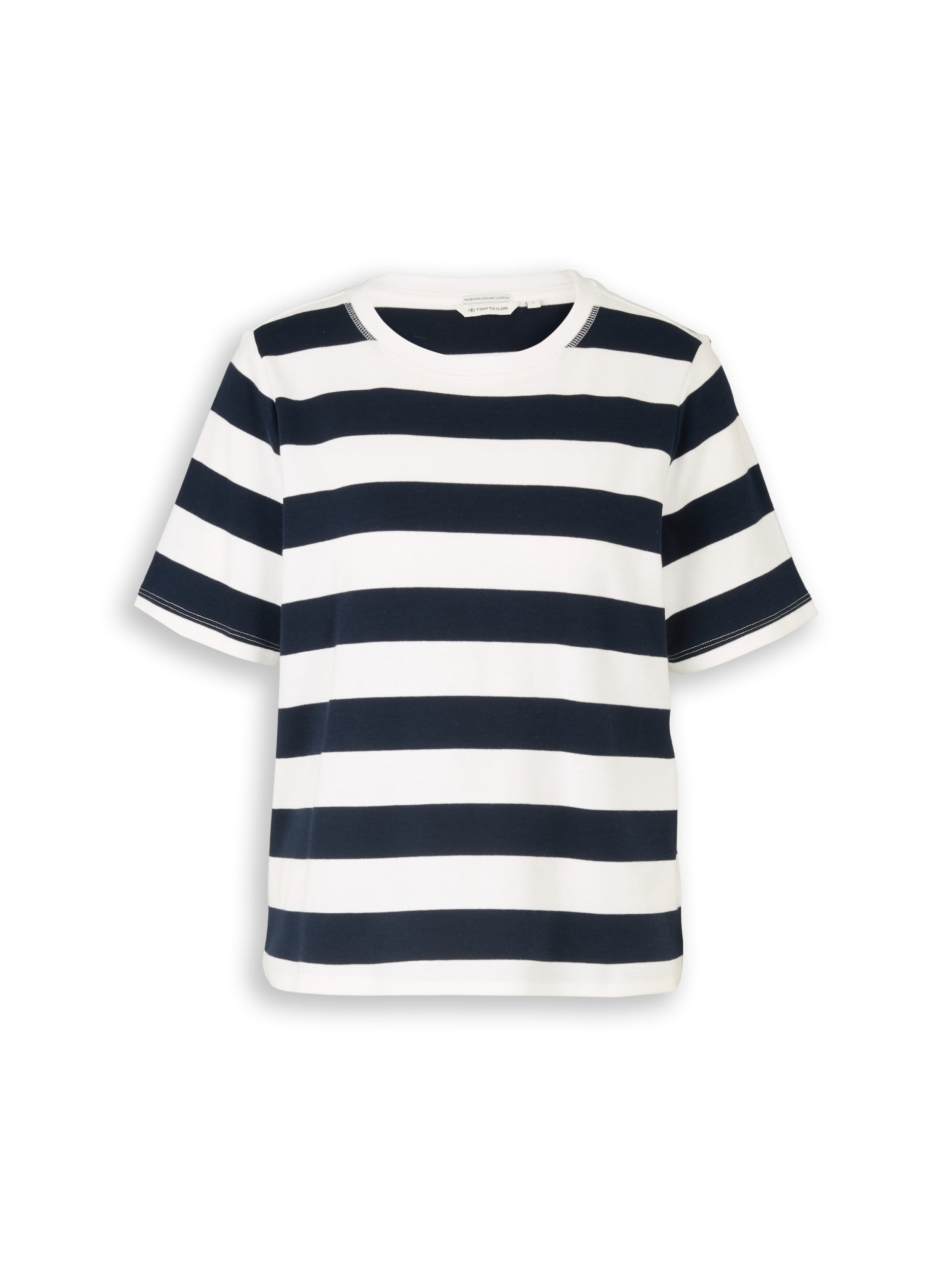 TOM TAILOR CASUAL WOMEN T-shirt boxy crew neck with pr Freizeitshirts /-hemden TOM TAILOR CASUAL WOMEN 40115 XS