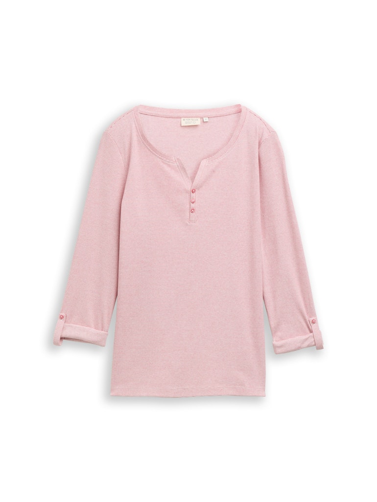 TOM TAILOR CASUAL WOMEN T-shirt stripe henley Freizeitshirts /-blusen TOM TAILOR CASUAL WOMEN 39433 S