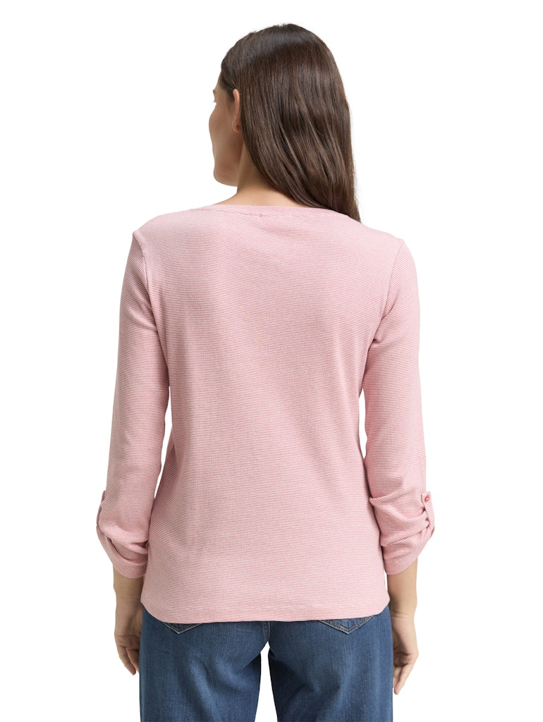 TOM TAILOR CASUAL WOMEN T-shirt stripe henley Freizeitshirts /-blusen TOM TAILOR CASUAL WOMEN